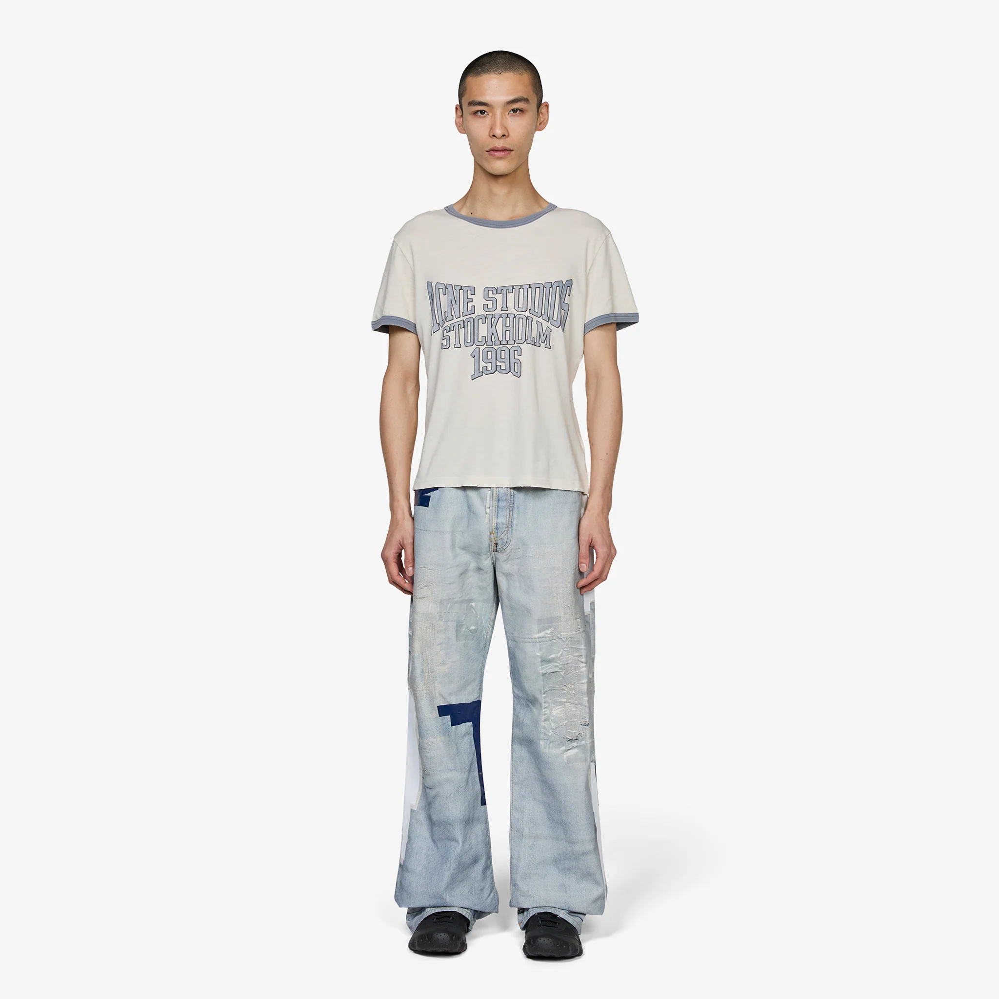 2021 Trompe L'oeil Tape Jeans Light Blue - Image 7