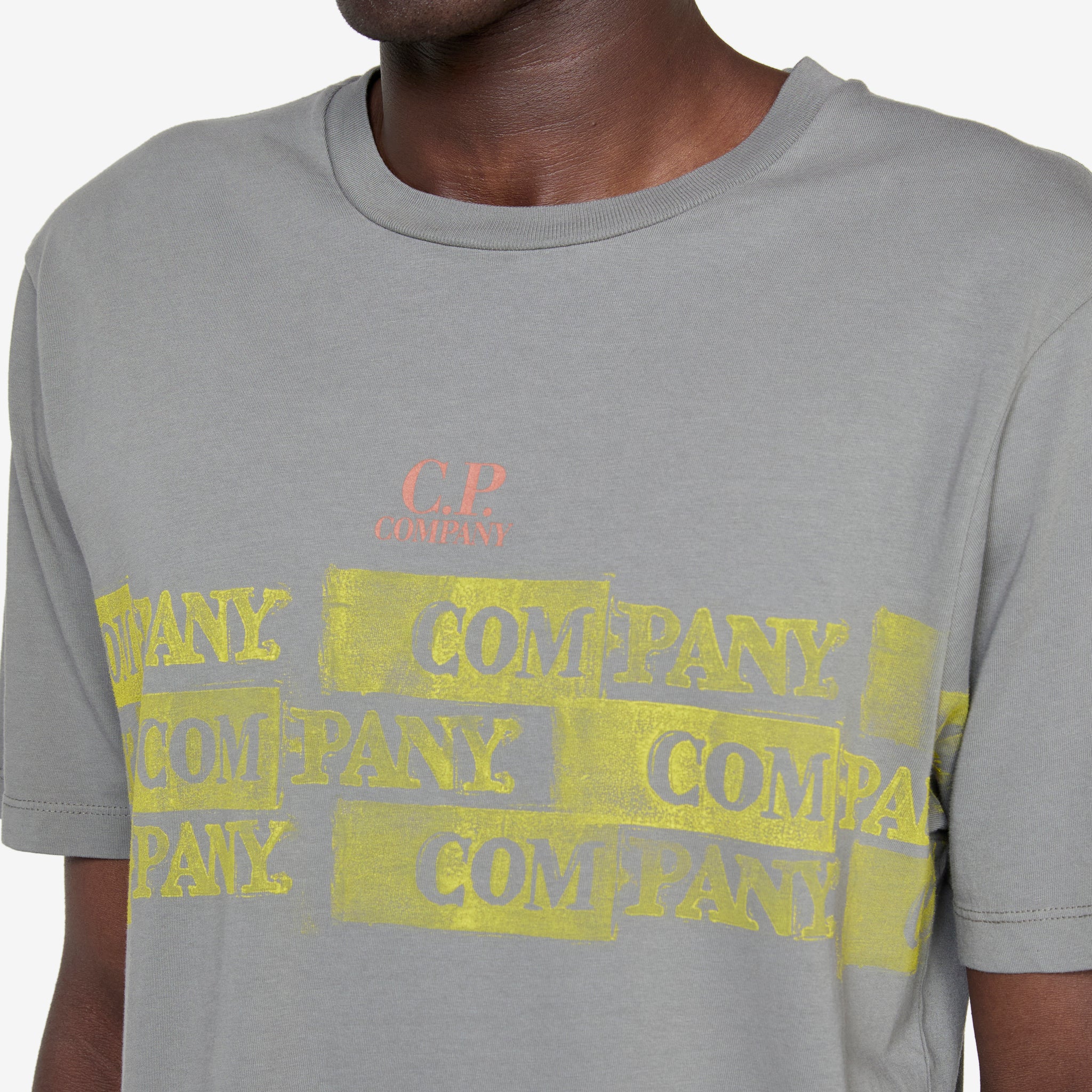 24/1 Jersey Horizontal Logo T-Shirt Smoked Pearl - Image 4