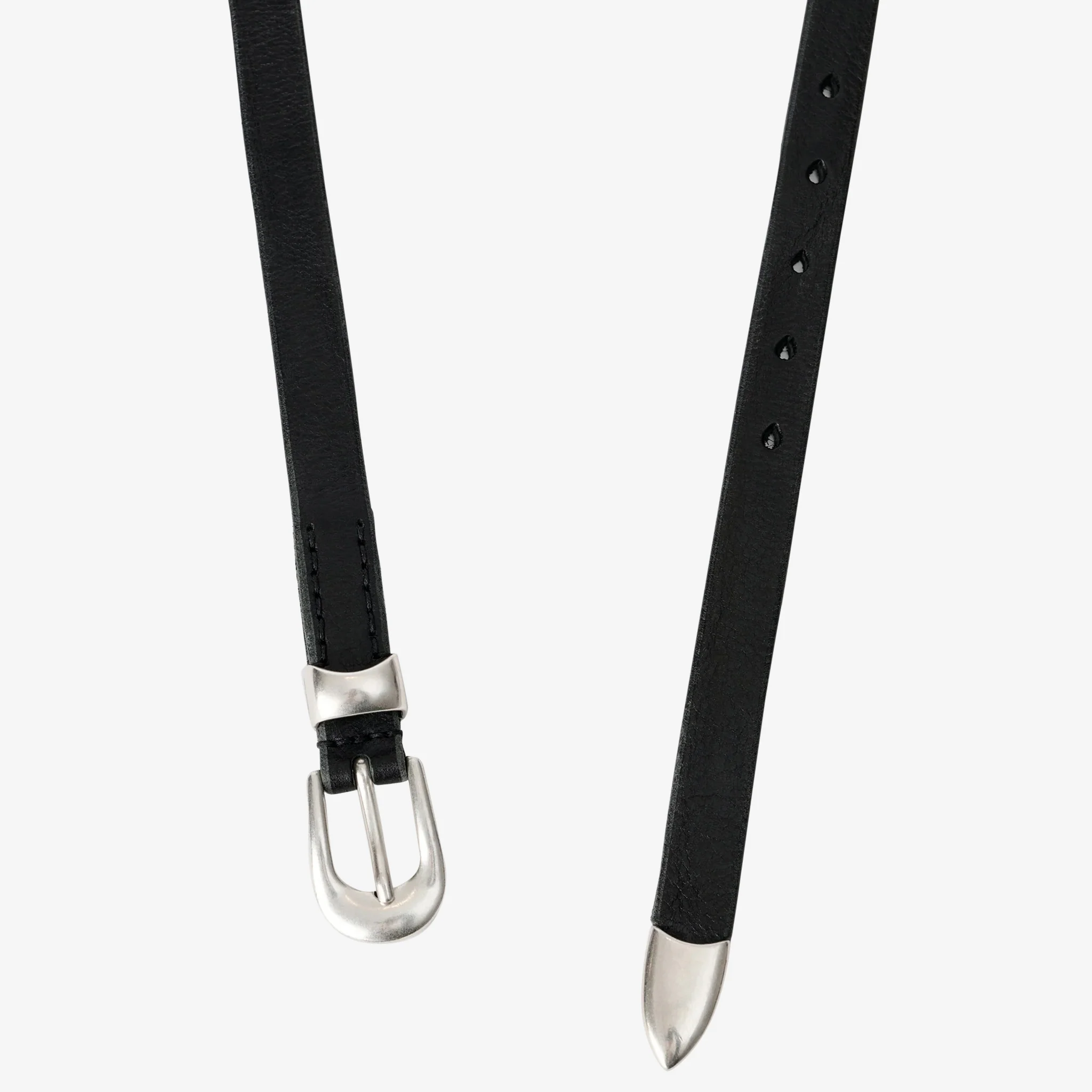 2cm Belt Black Leather - Image 2