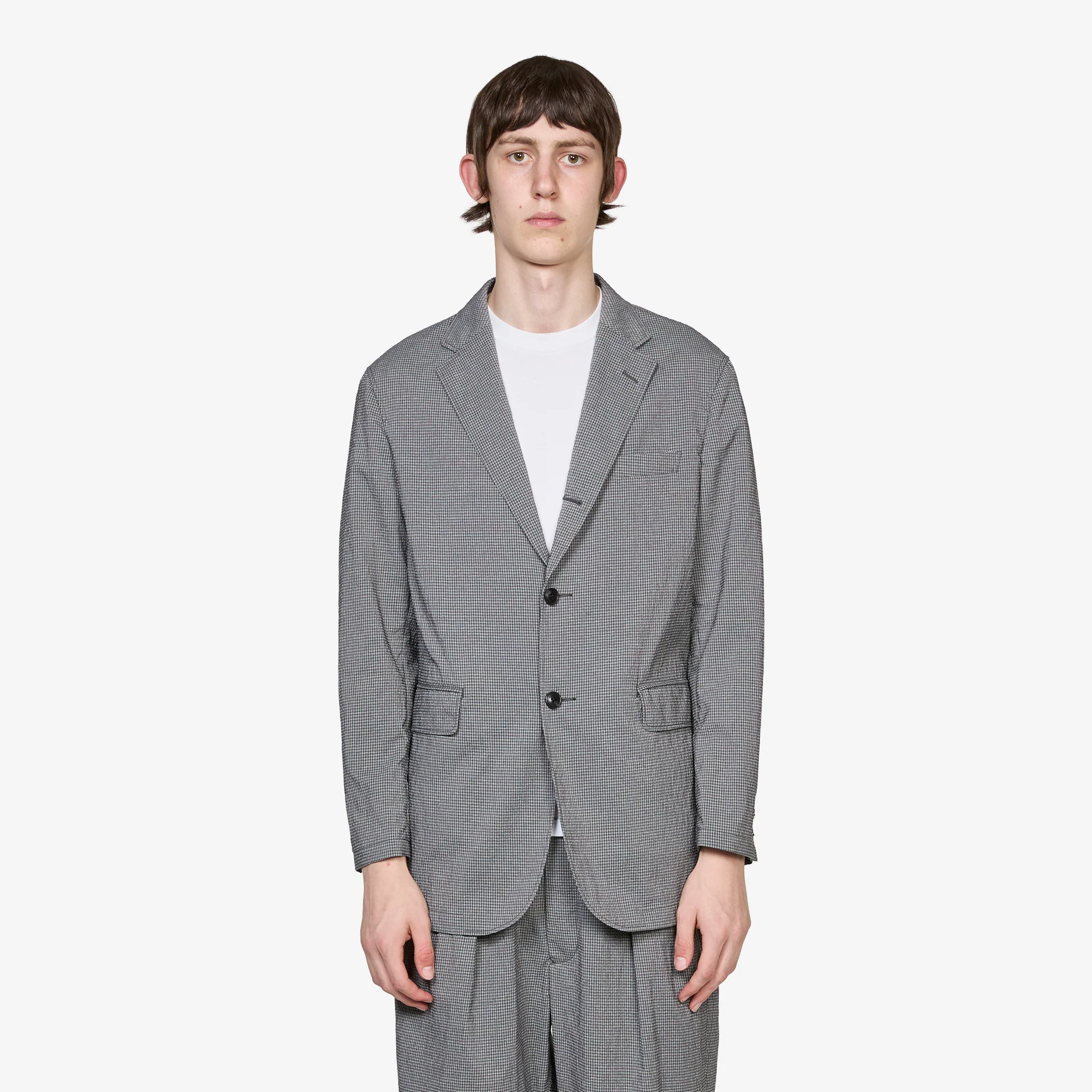 3B Anywhere(wear) Jacket Seersucker Plaid Black | Grey