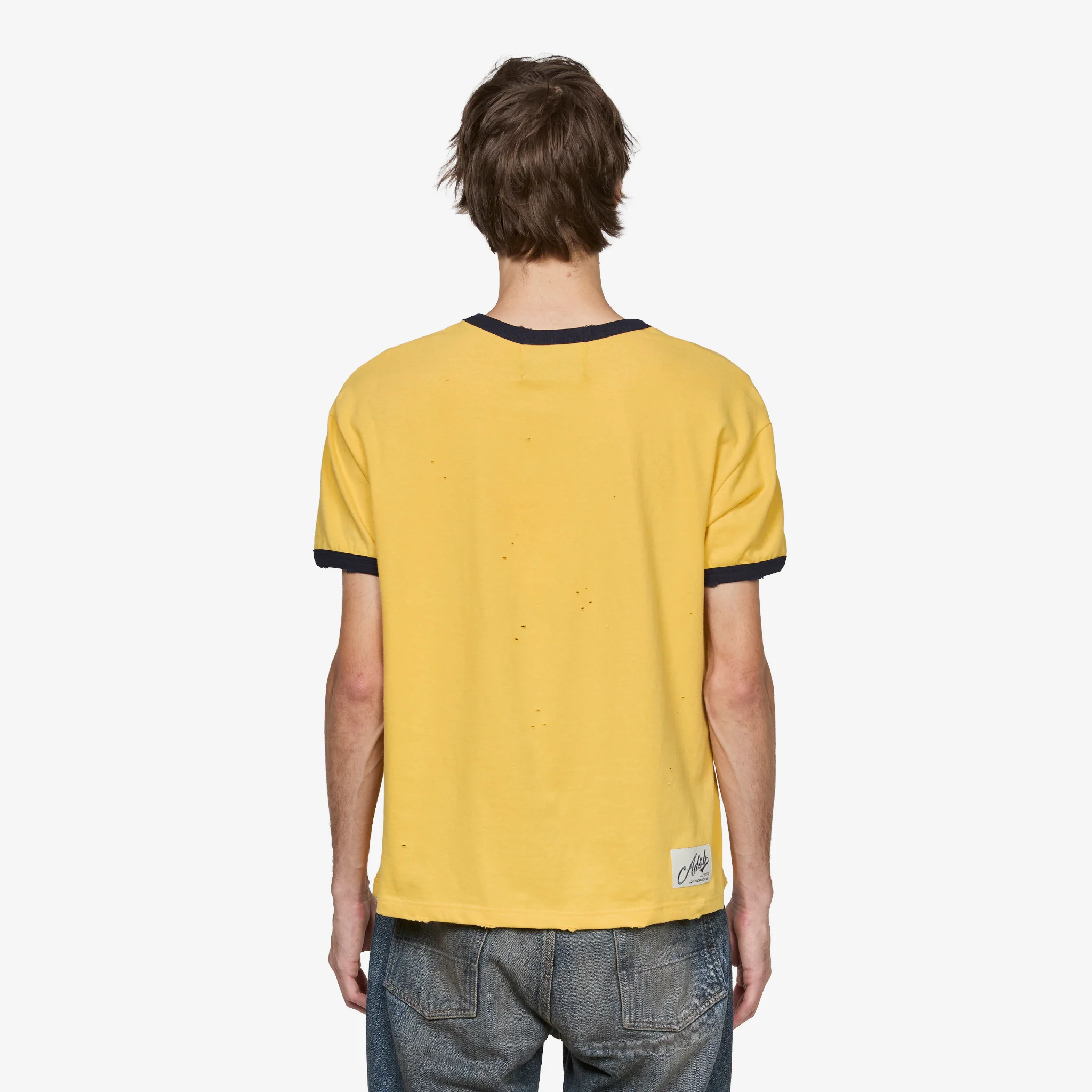 ADSB Logo Patch Ringer T-Shirt Yellow - Image 3