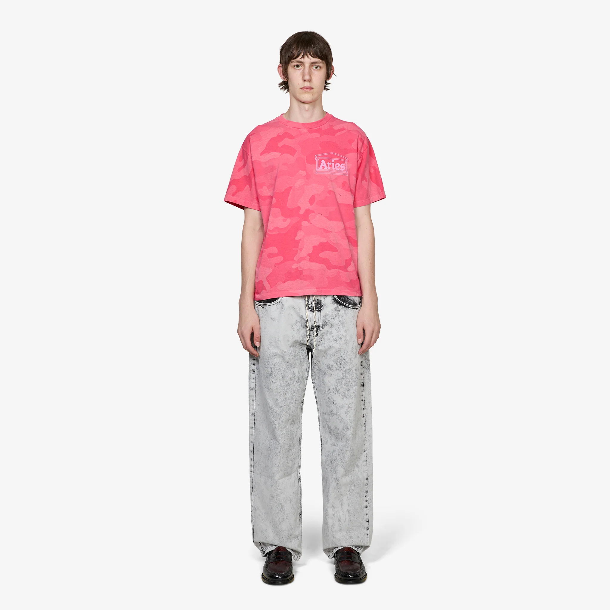 Aged Camo T-Shirt Pink - Image 5