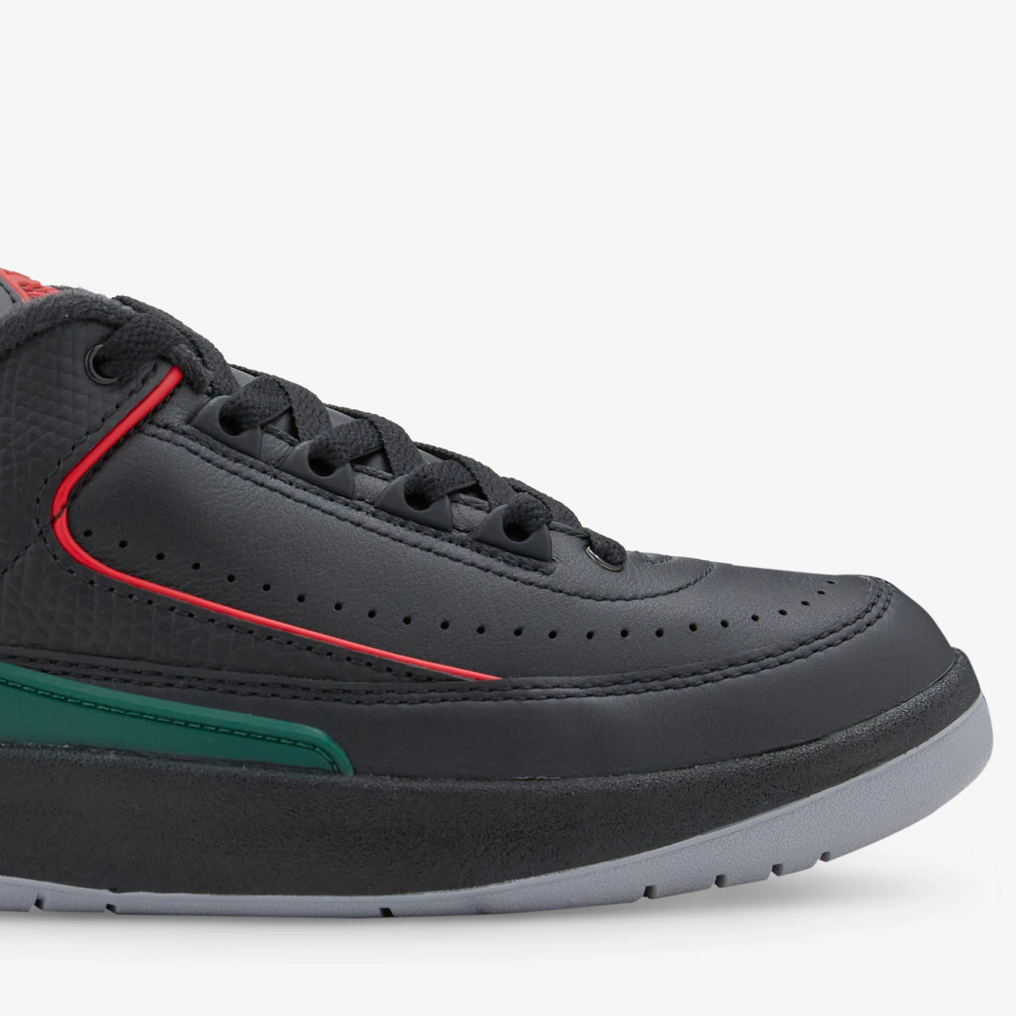 Air Jordan 2 Retro Low Black | Fire Red | Cement Grey - Image 4