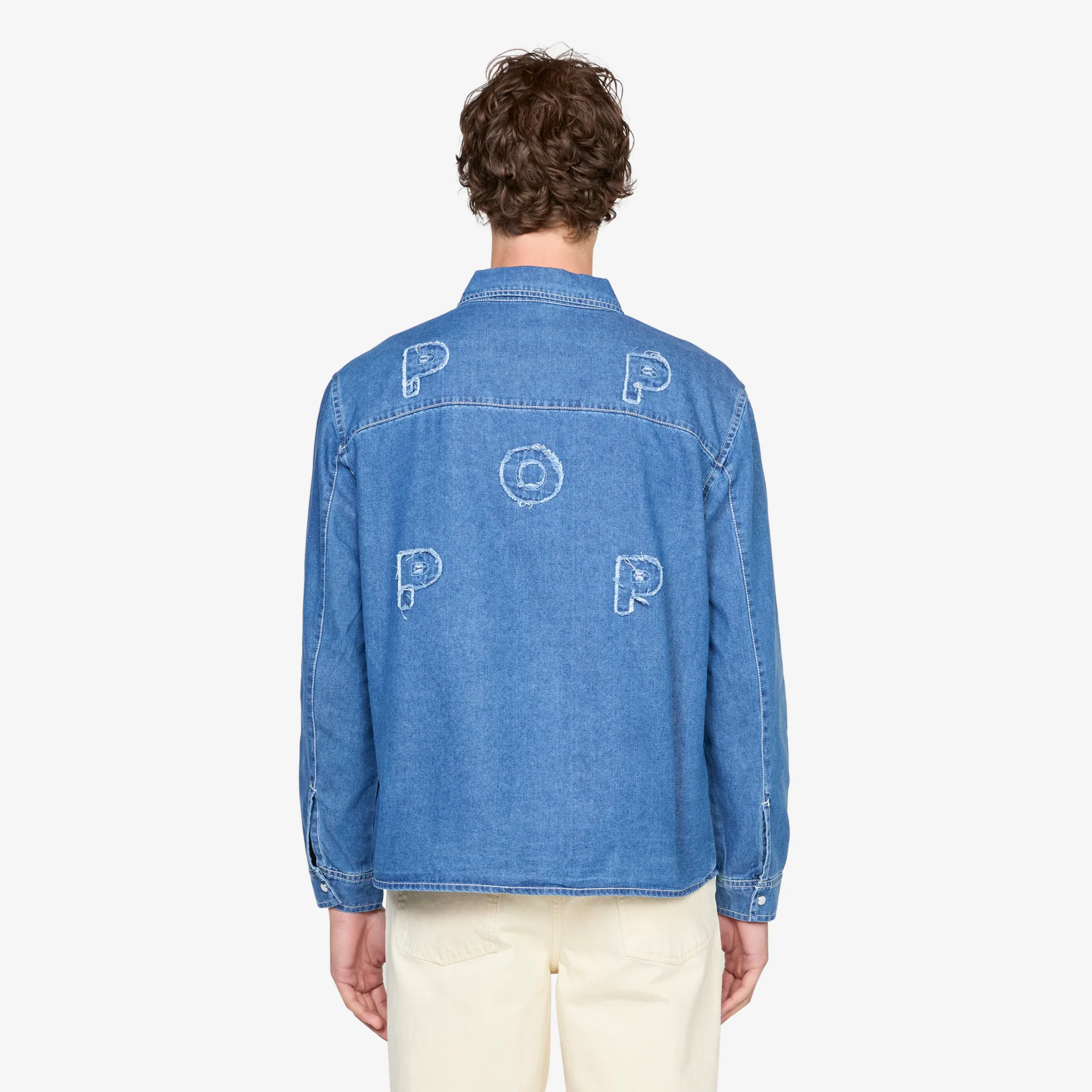 Applique Logo Denim Shirt Rinsed Denim - Image 2