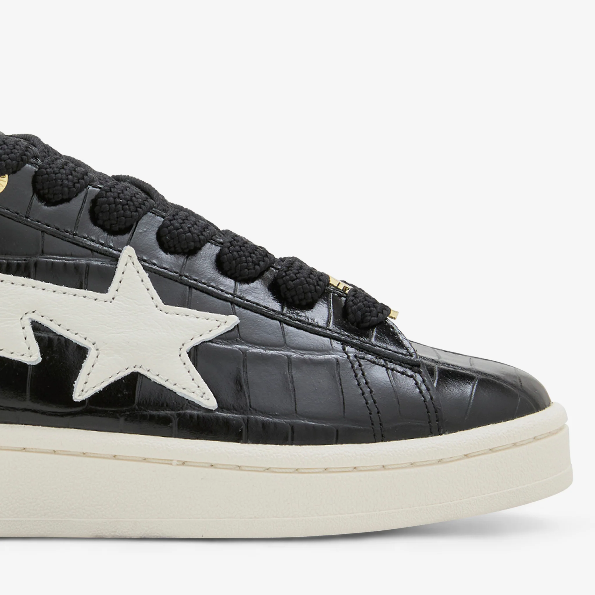 BAPE x Campus 00s Core Black | Off White | Gold Metallic - Image 3