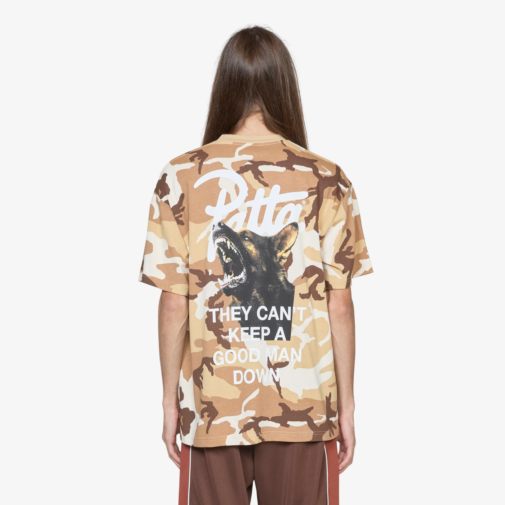 Bark Woodland Camo T-Shirt Sand Dollar - Image 2