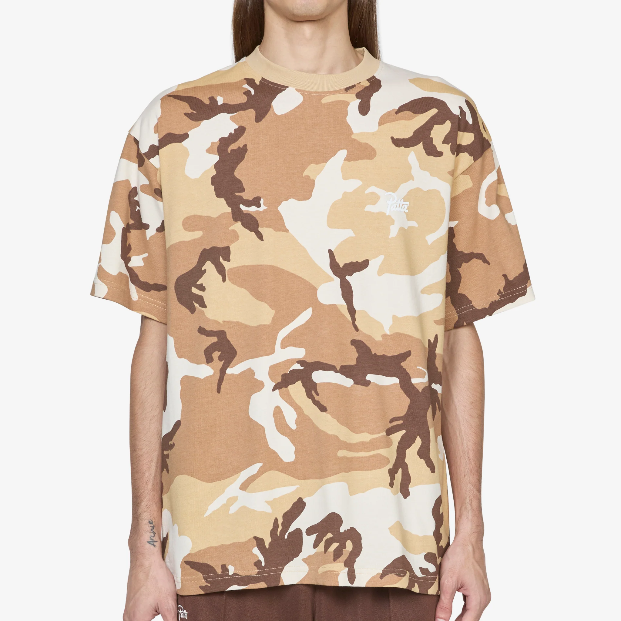 Bark Woodland Camo T-Shirt Sand Dollar - Image 4