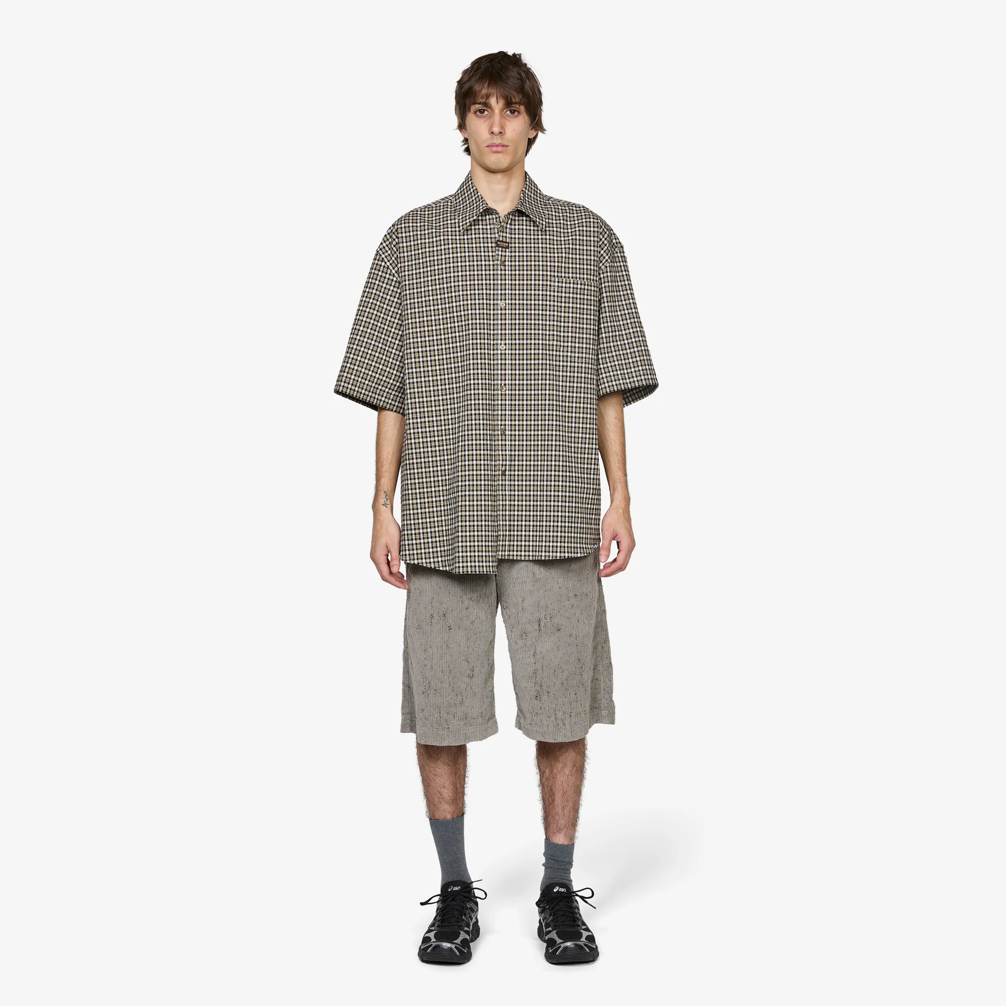 Boxy Wrap Shirt Black Green - Image 5