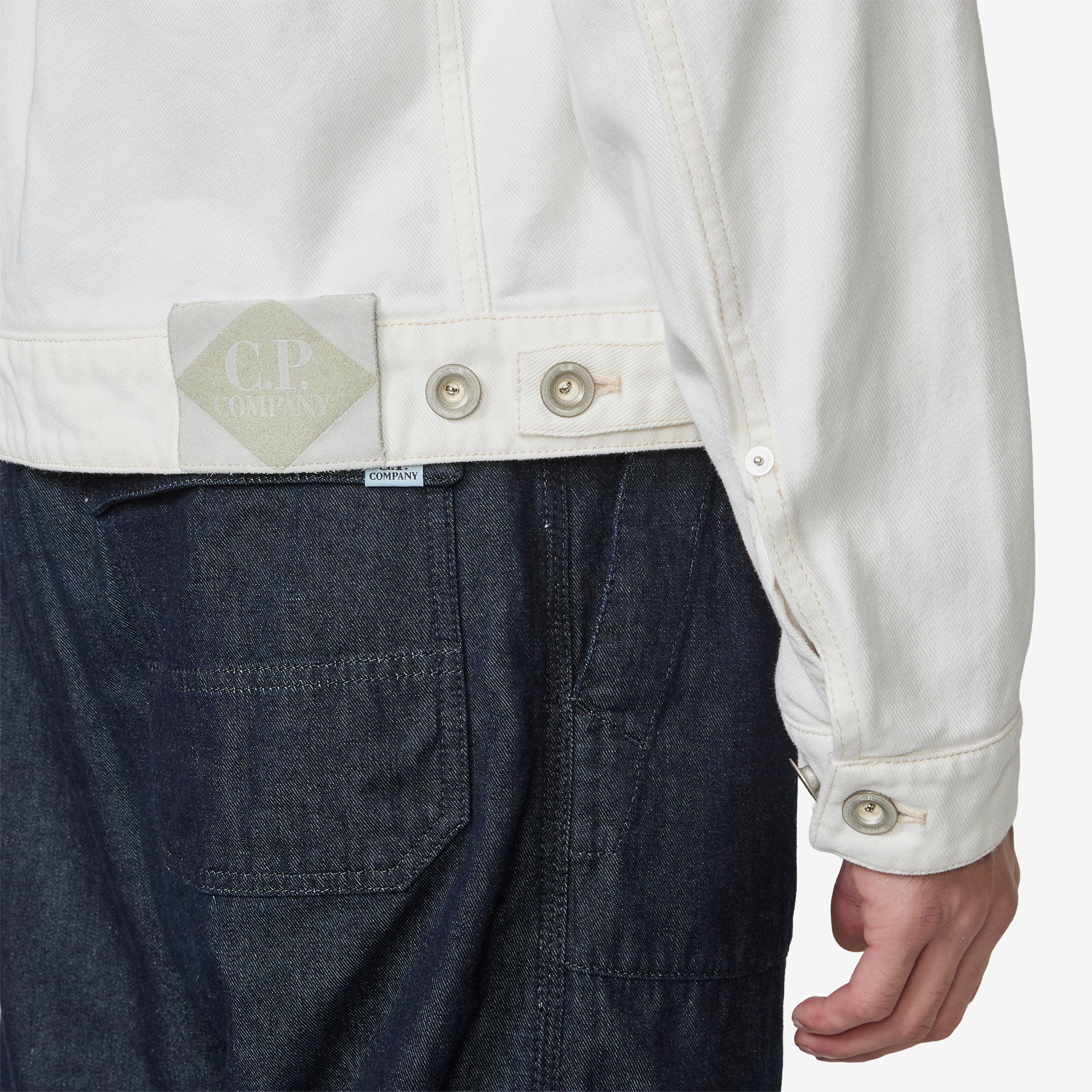 Bull Denim Zip Jacket Gauze White - Image 4