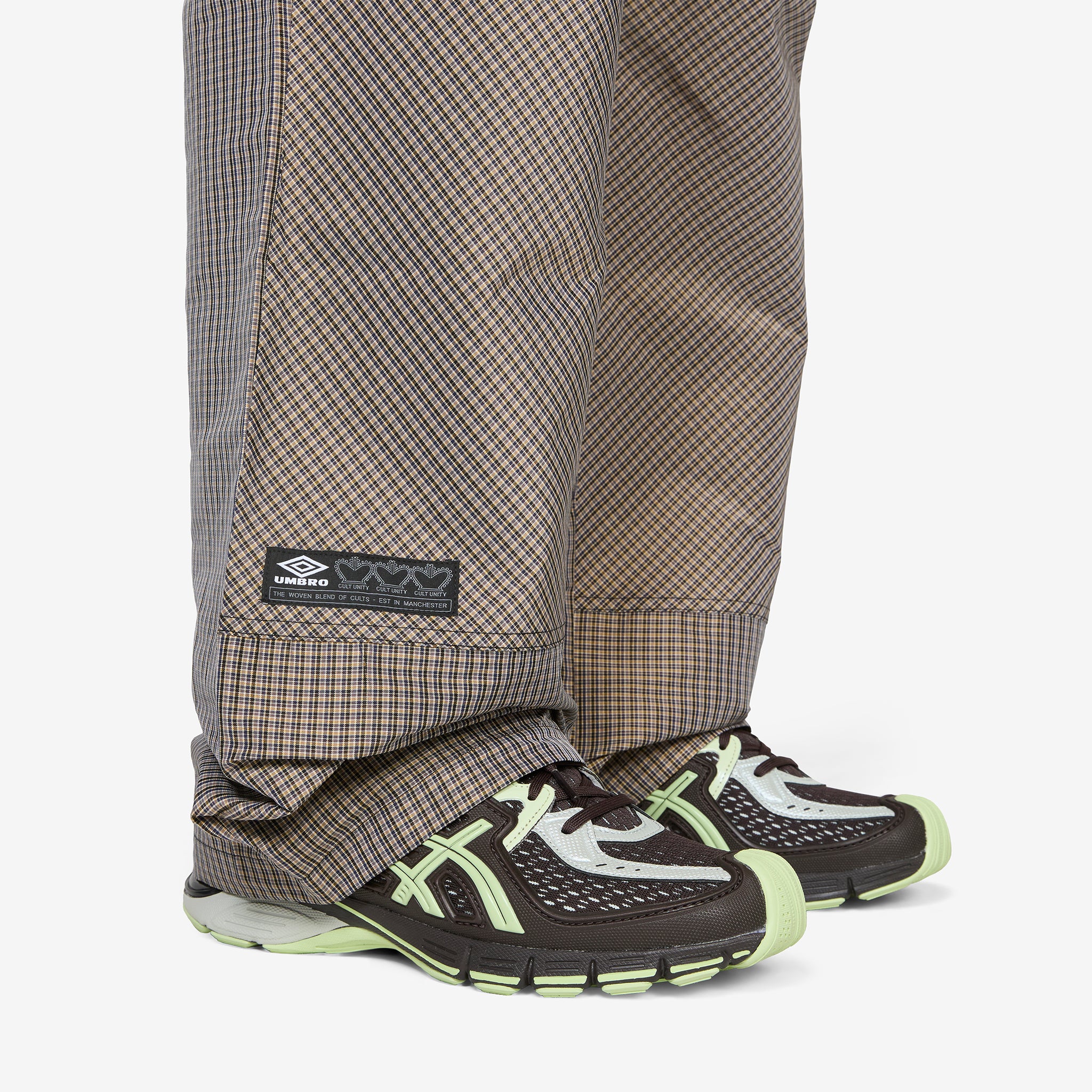 Check Track Pants Beige Black - Image 4