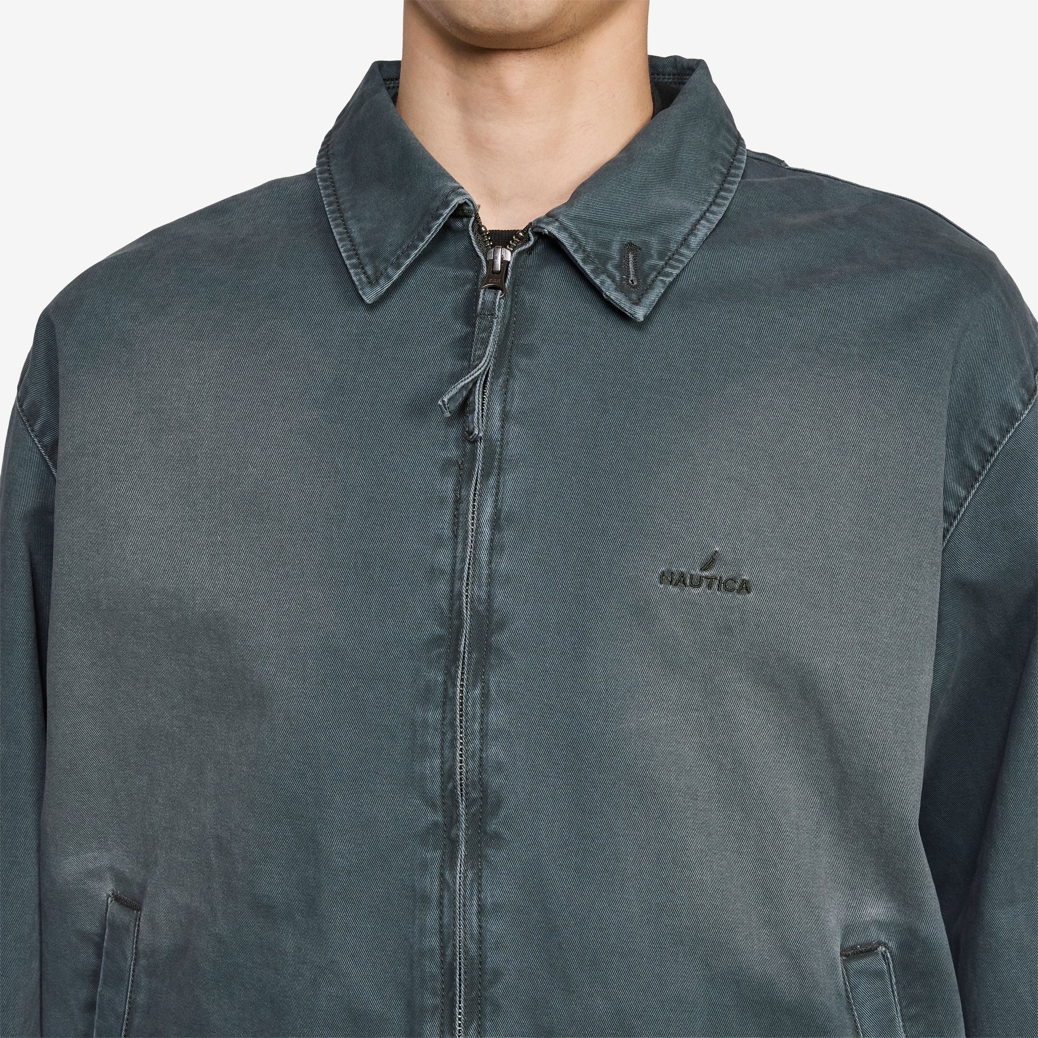 Chino Zip Twill Jacket Olive - Image 2