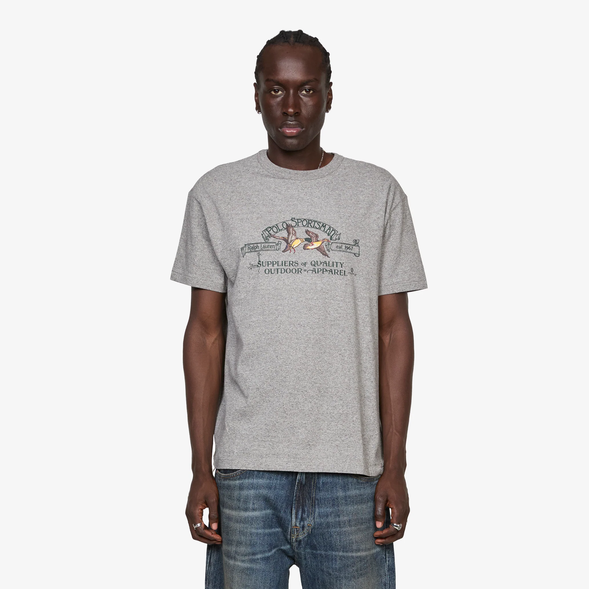 Classic Fit Polo Sportsman T-Shirt Dark Vintage Heather