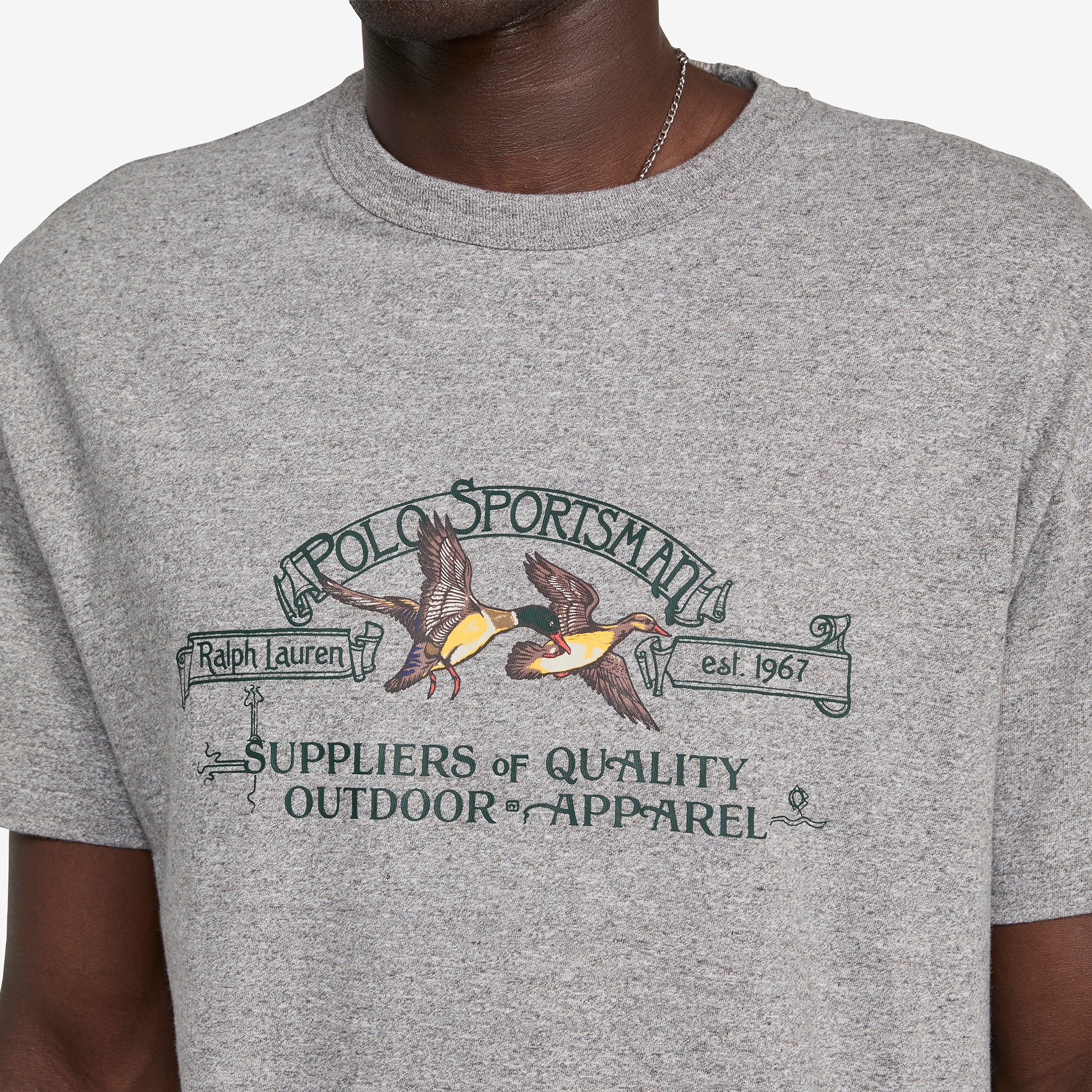 Classic Fit Polo Sportsman T-Shirt Dark Vintage Heather - Image 2