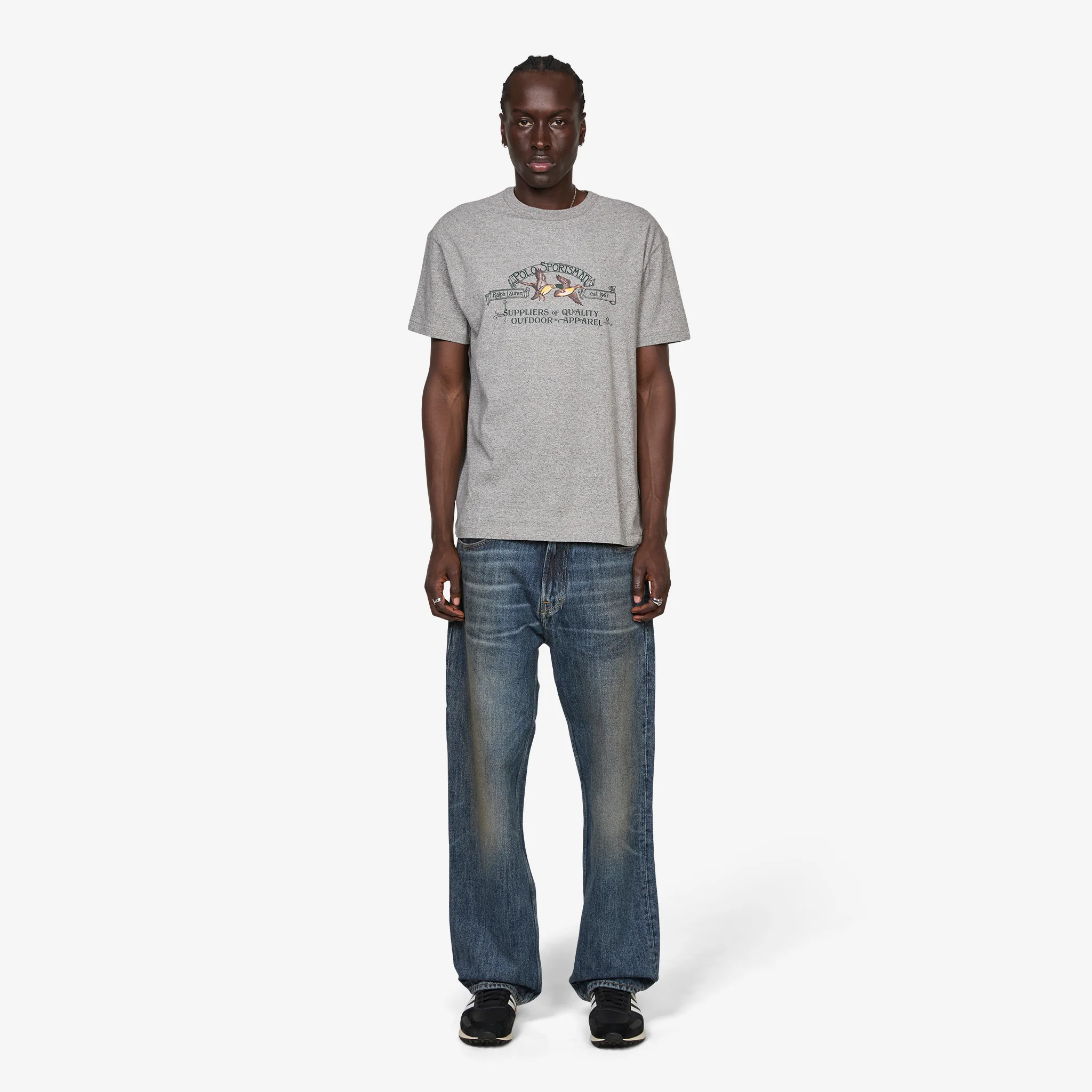 Classic Fit Polo Sportsman T-Shirt Dark Vintage Heather - Image 4