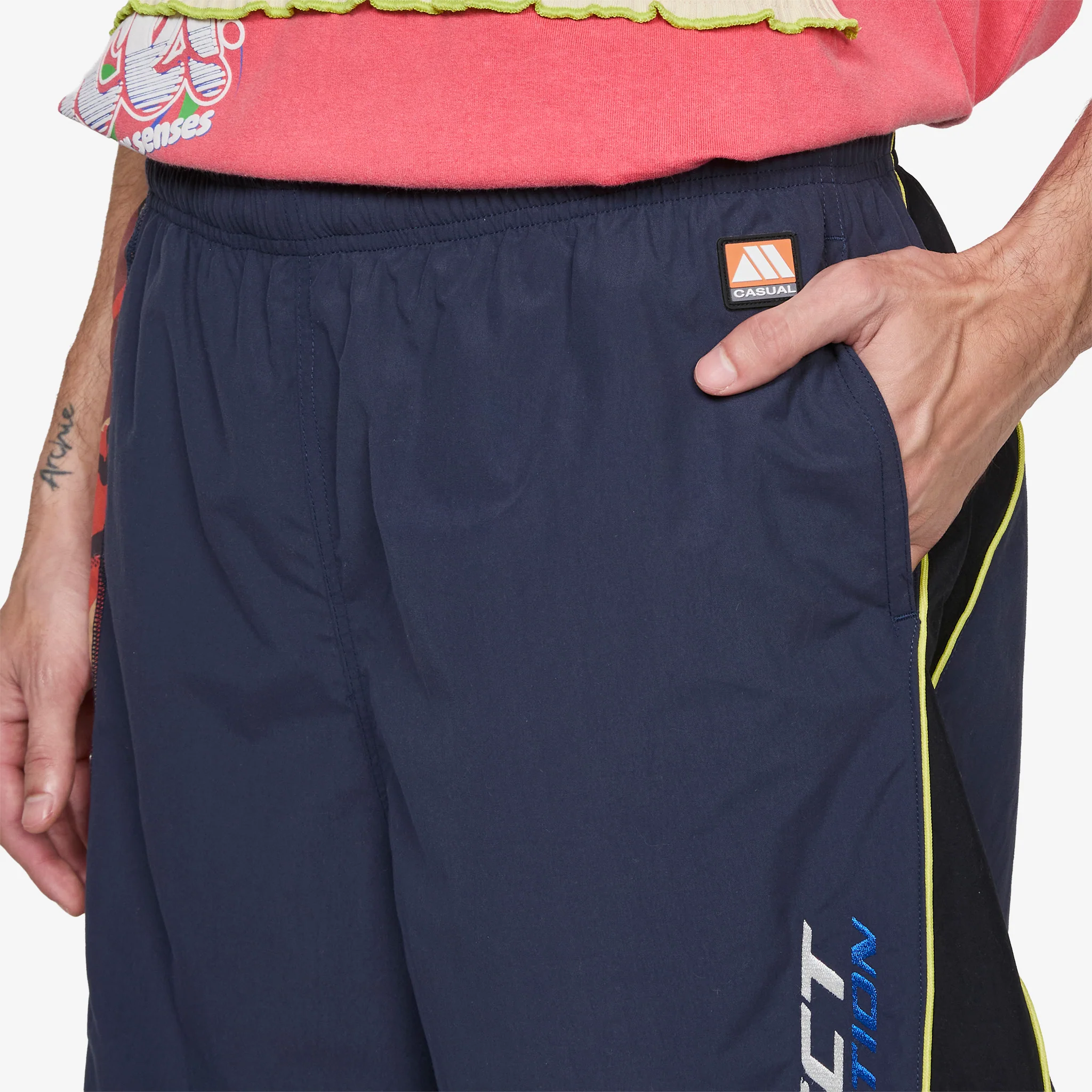 Collage Swim Shorts Orange Camo | Navy - Image 2