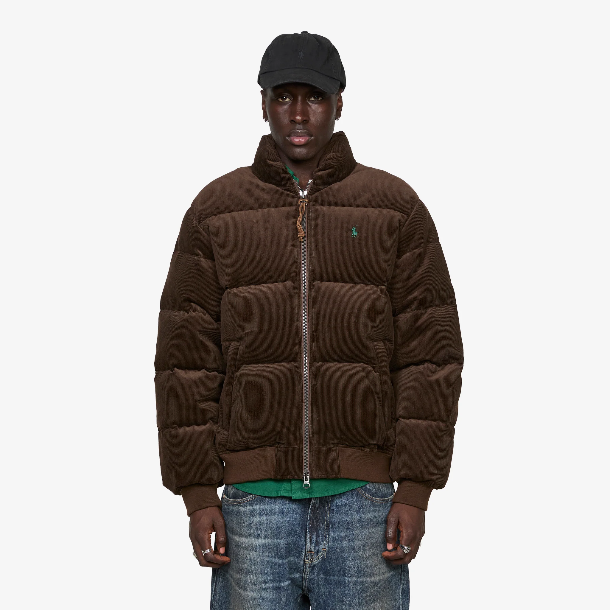 Corduroy Down Jacket Dark Beech