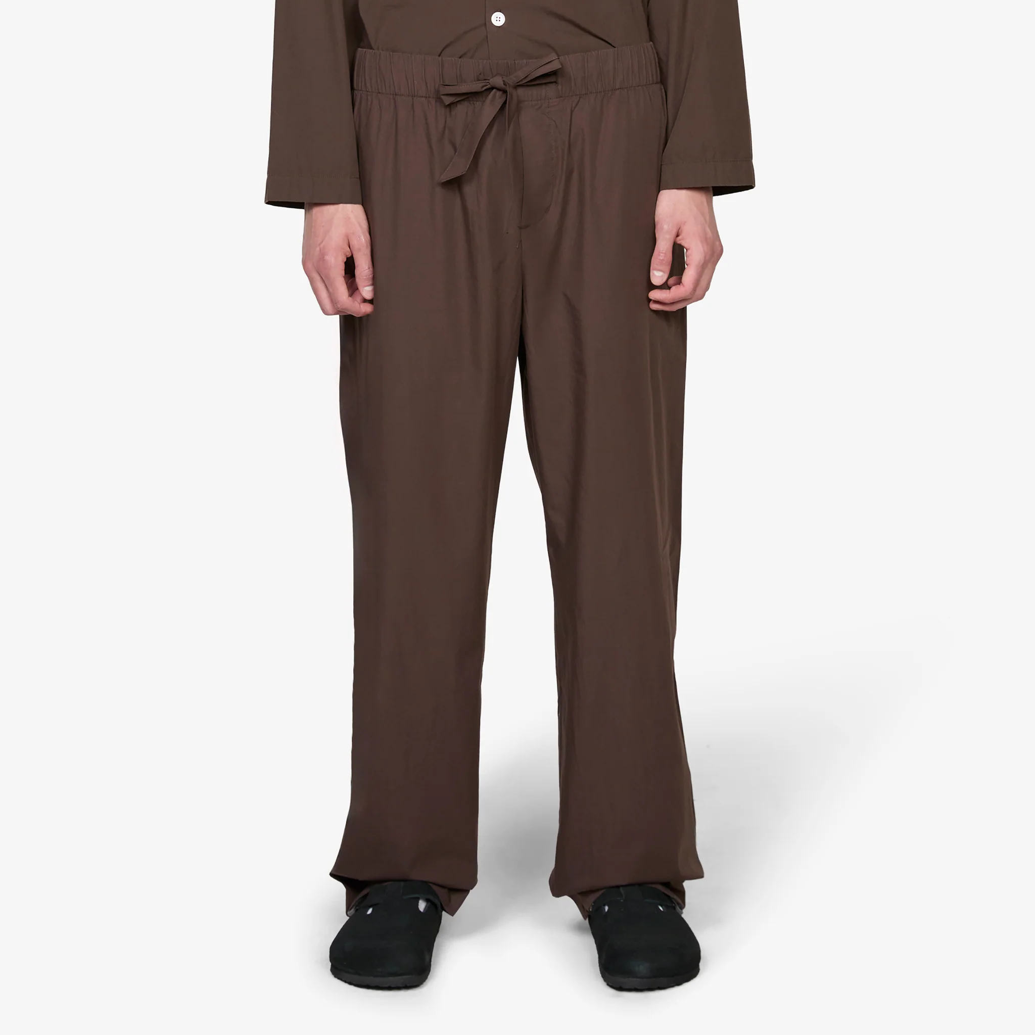 Cotton Poplin Pyjama Pants Coffee