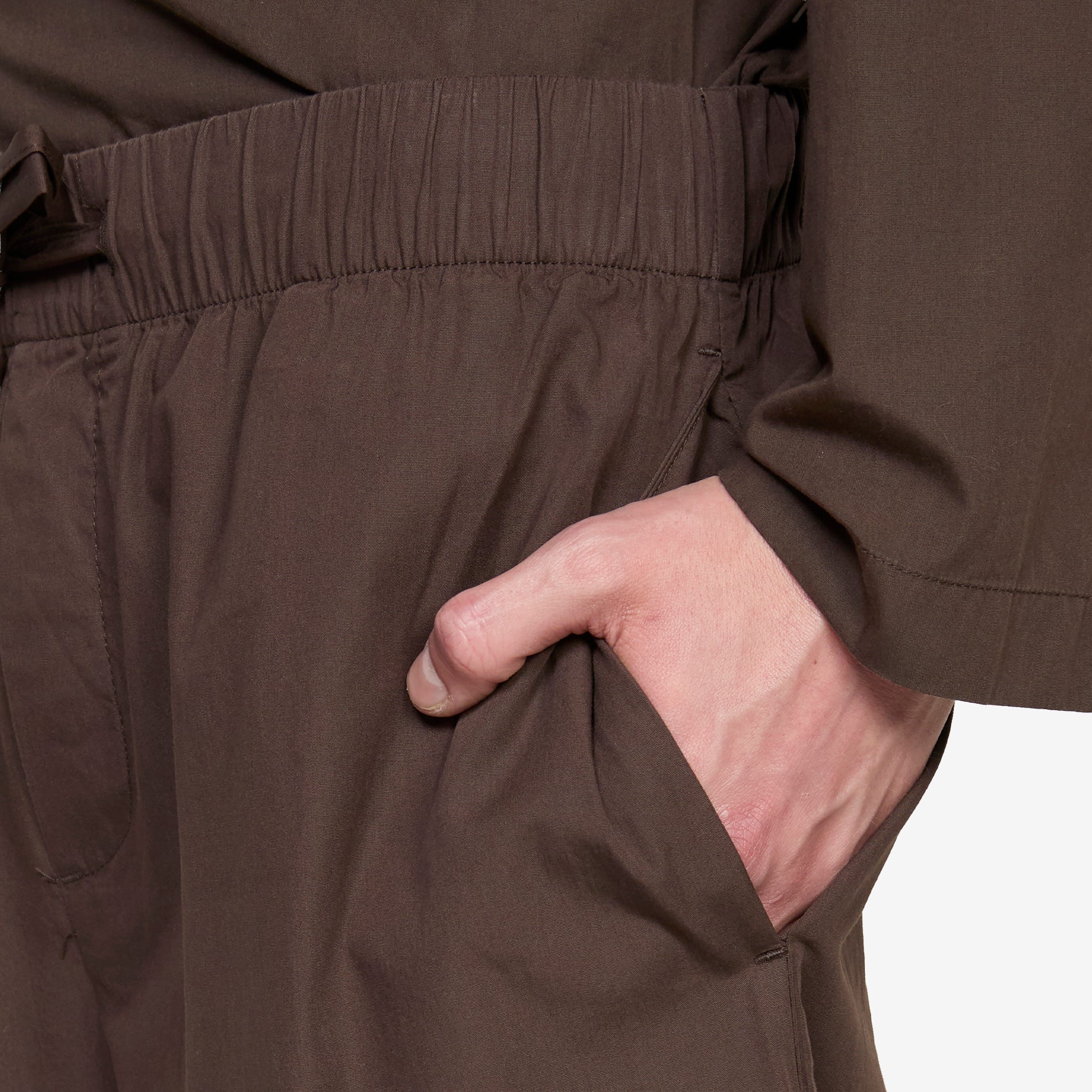 Cotton Poplin Pyjama Pants Coffee - Image 4