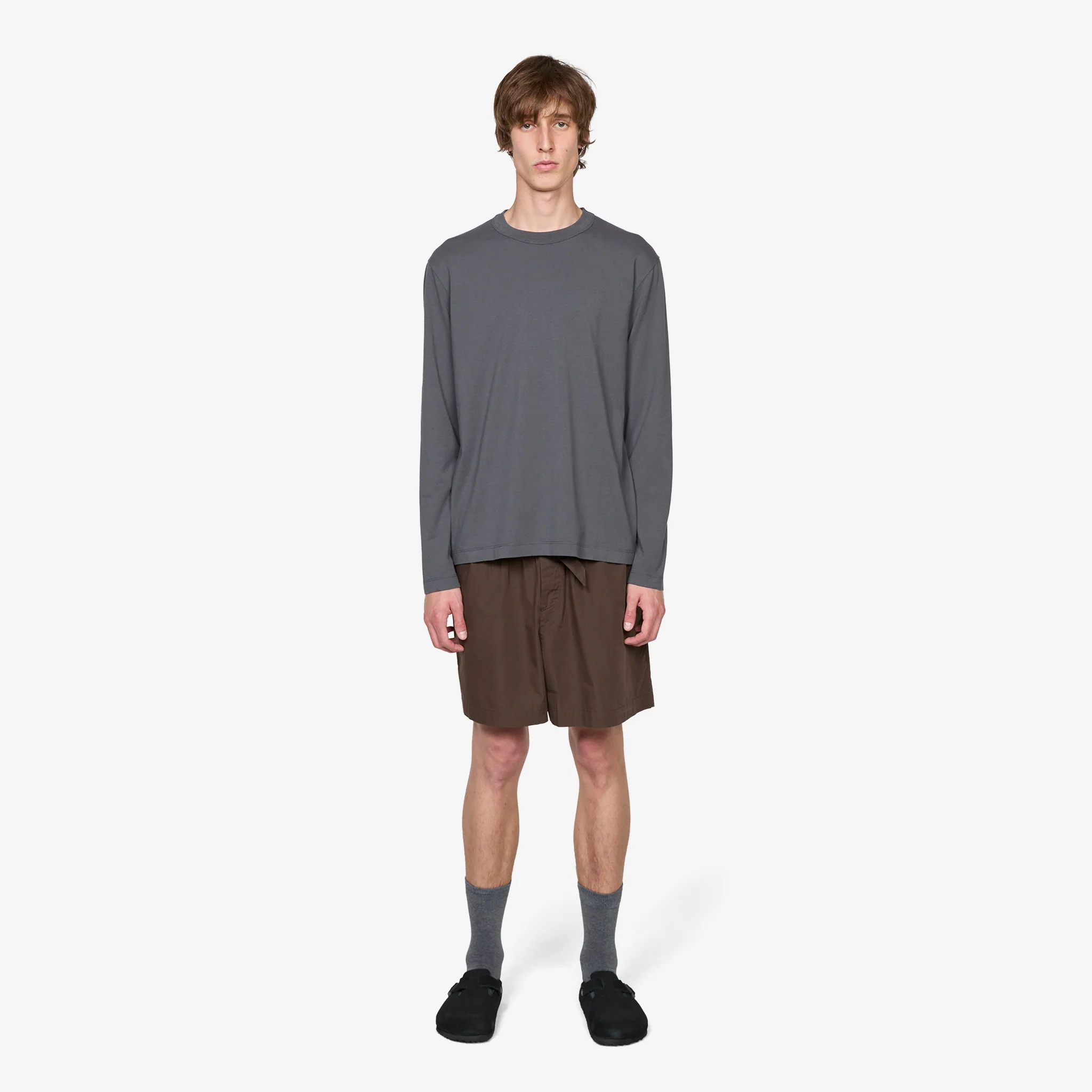 Cotton Poplin Pyjama Shorts Coffee - Image 5