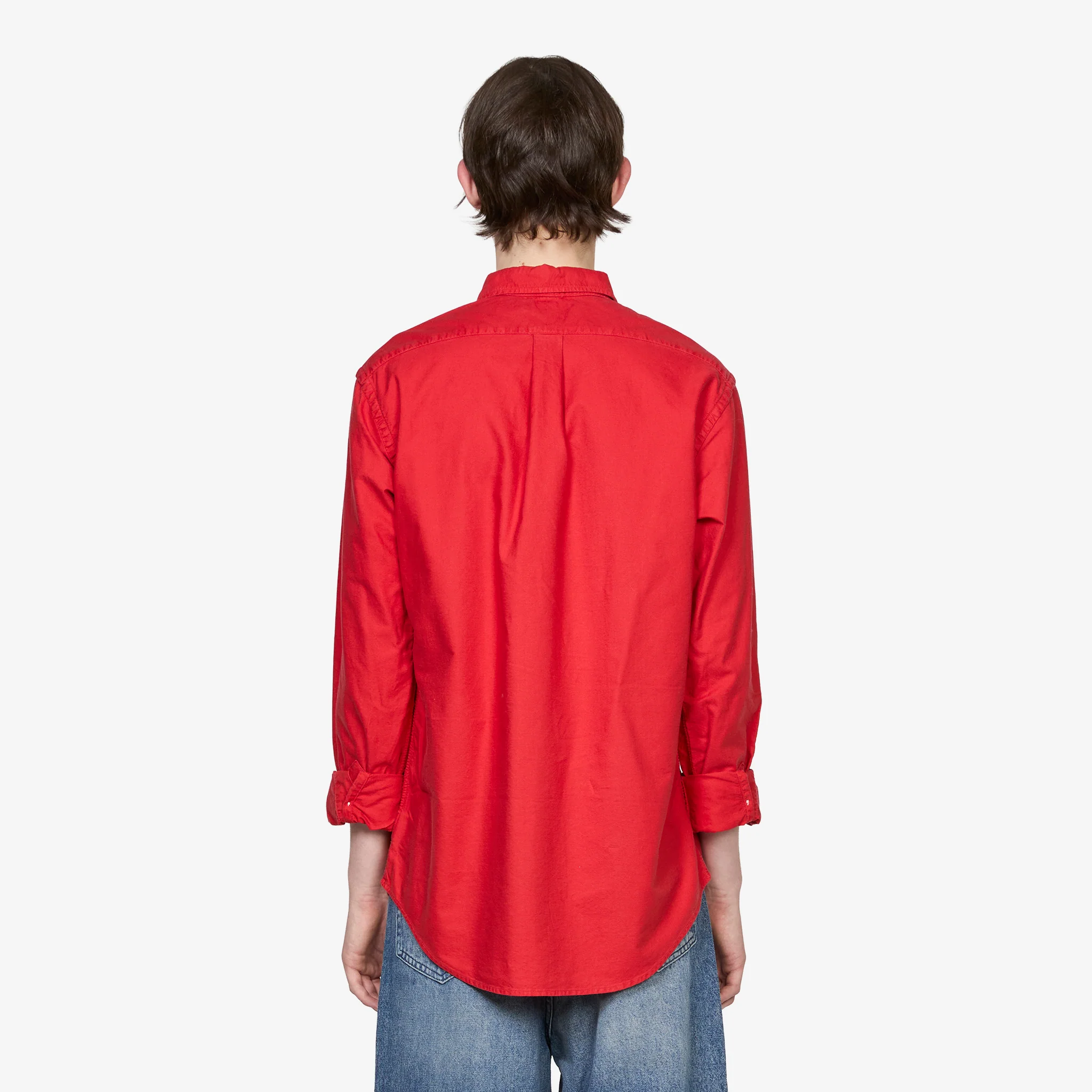 Custom Fit Garment-Dyed Oxford Shirt New Brick - Image 3