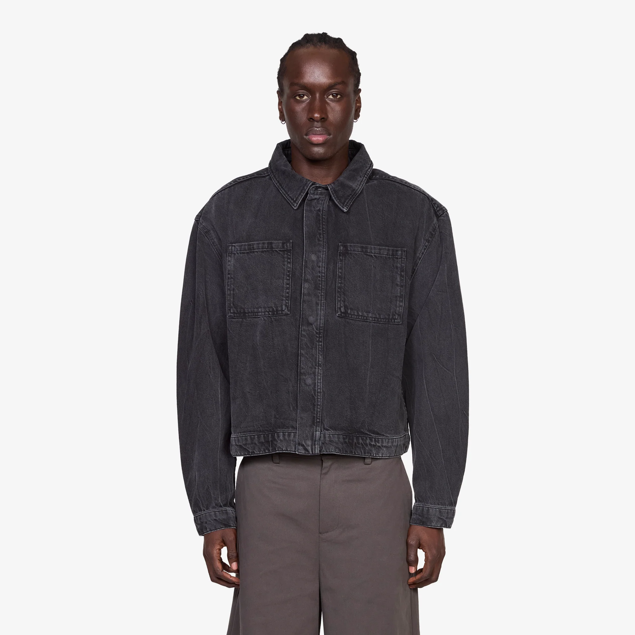 Denim Overshirt Black Vein