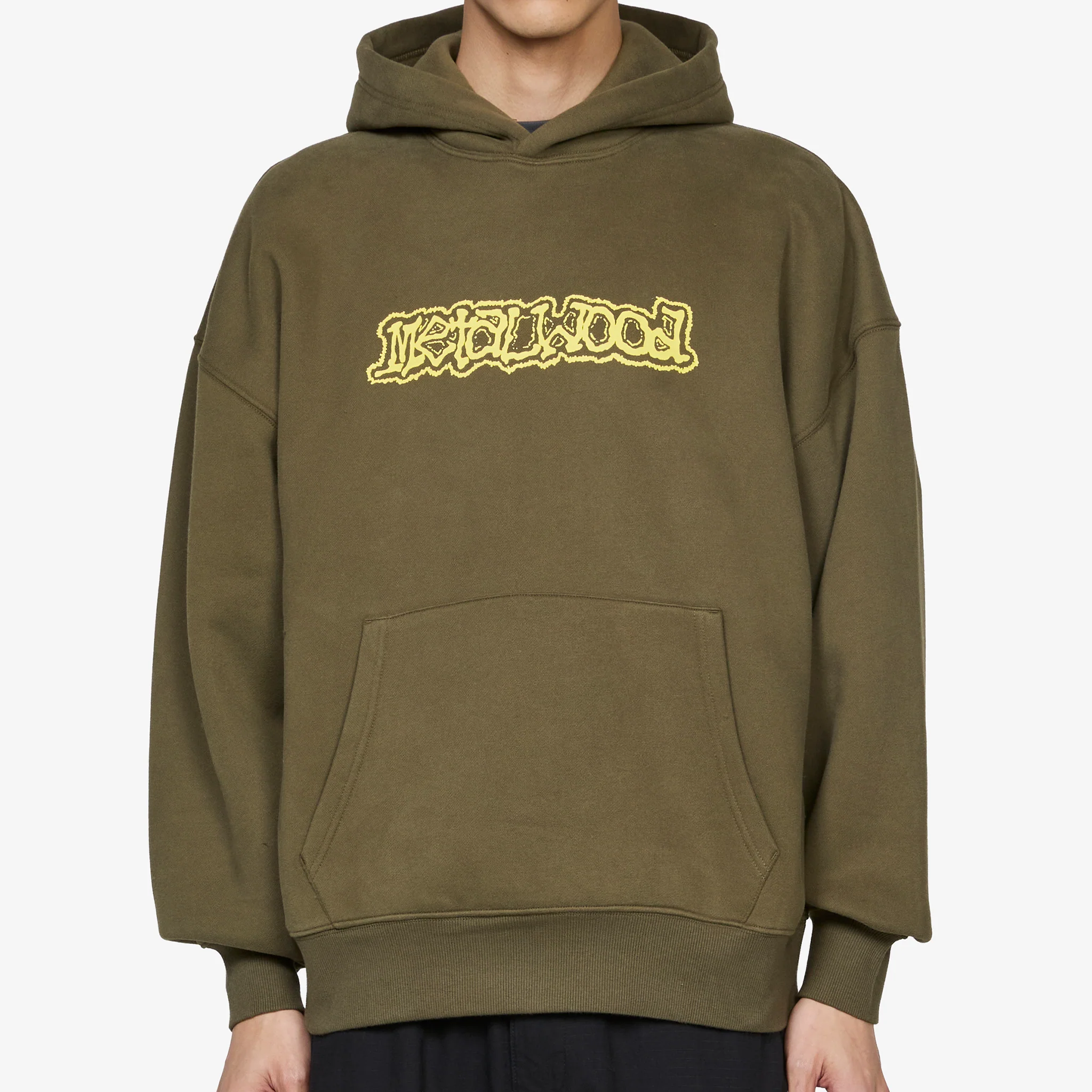 Dewey Hooded Sweatshirt Olive - Image 3