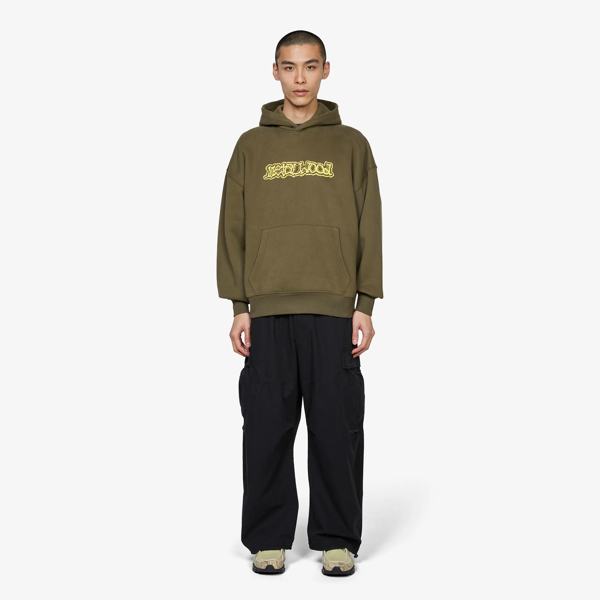 Dewey Hooded Sweatshirt Olive - Image 4