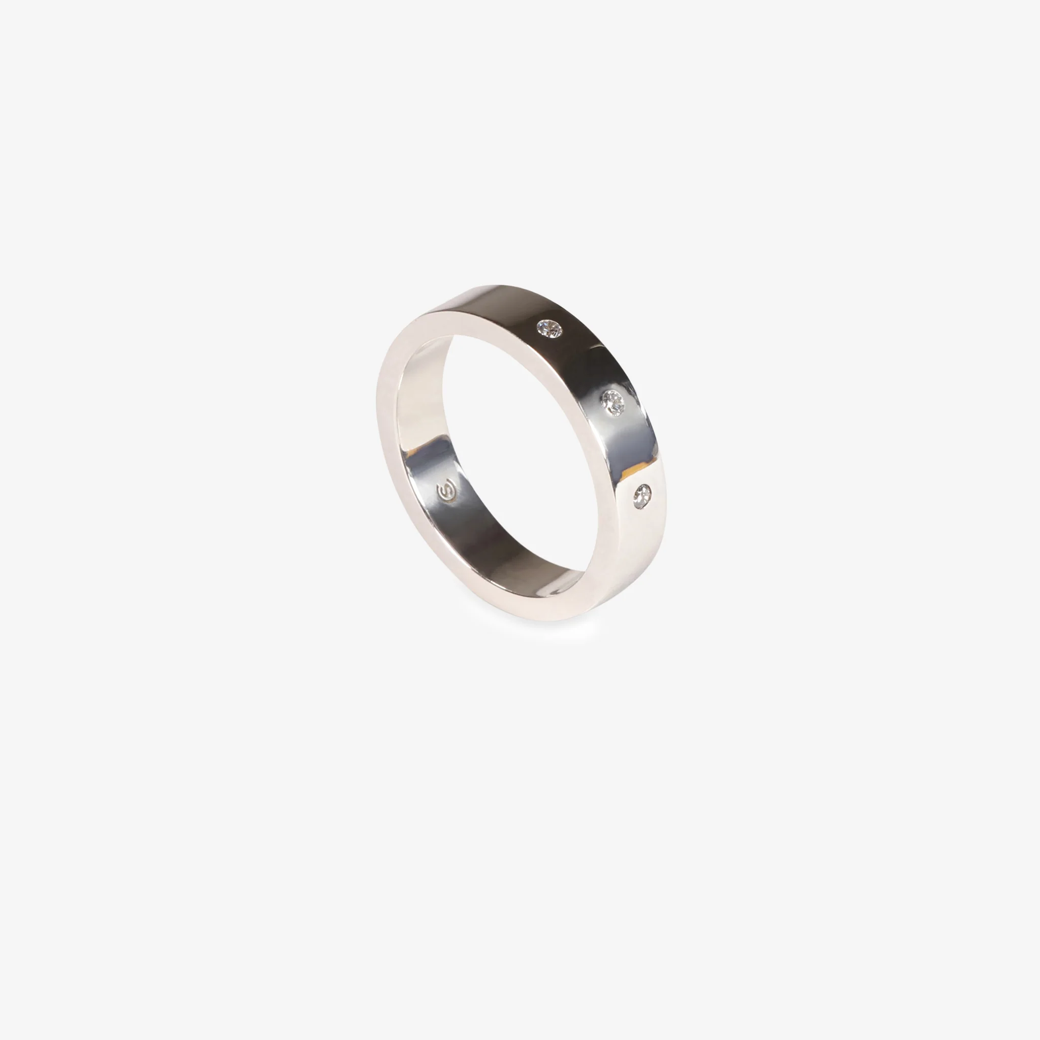 Diamond Band Ring Silver - Image 2