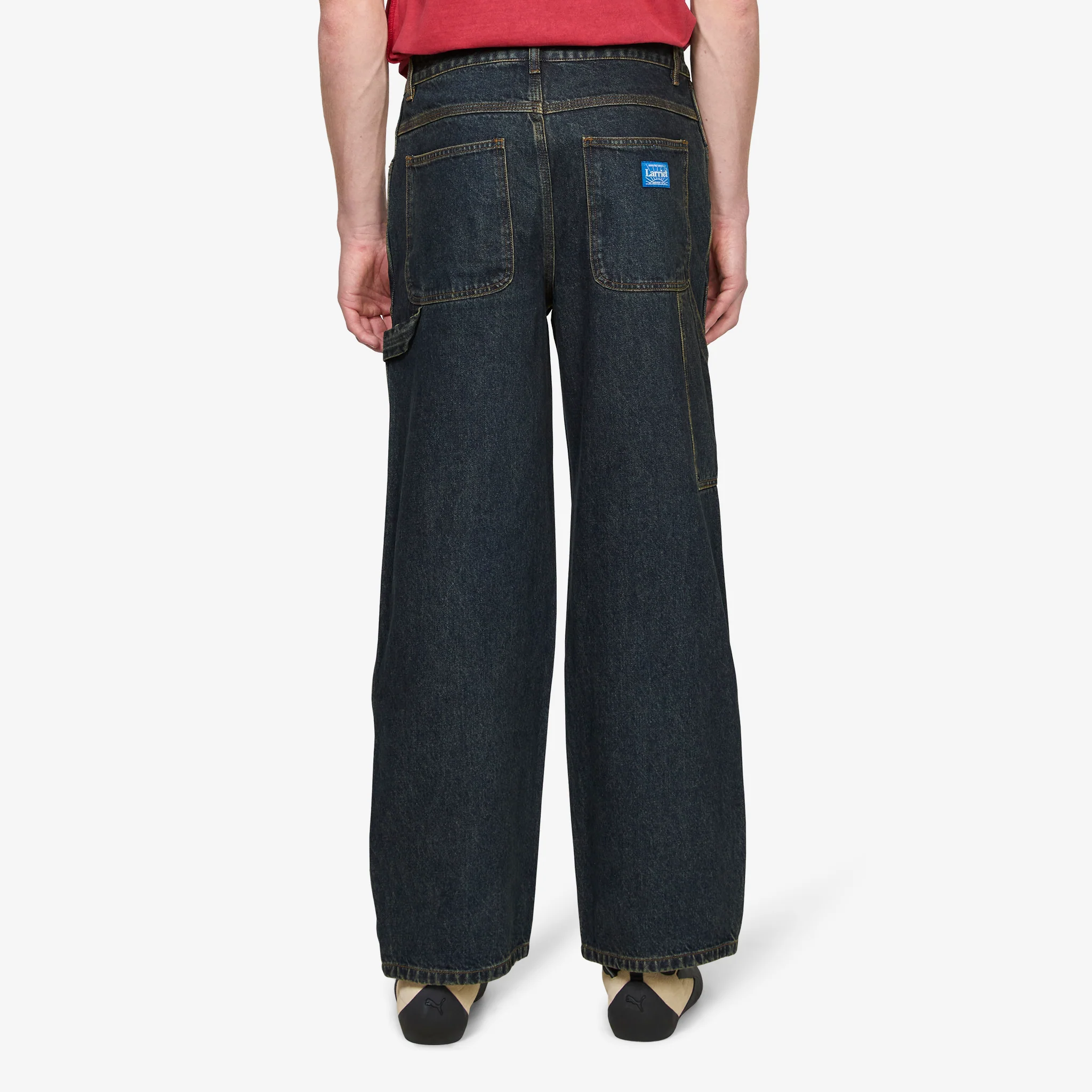 Double Knee Carpenter Pant Dirty Indigo - Image 3