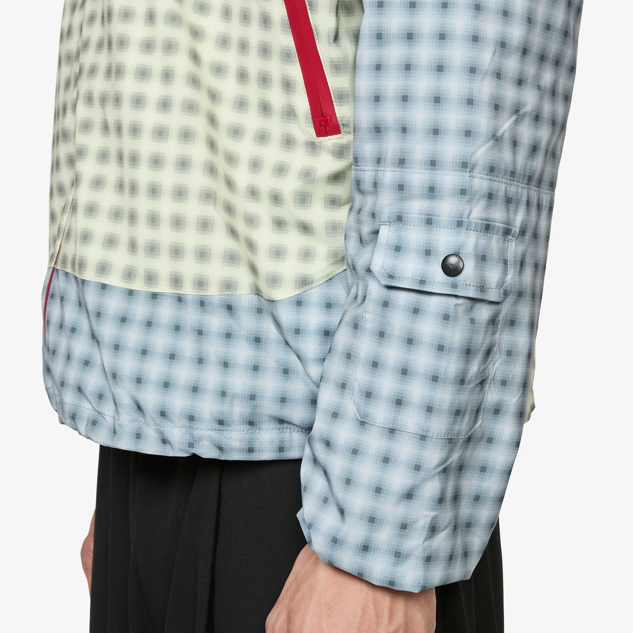 Double Plaid Windbreaker Jacket Multicolor - Image 5