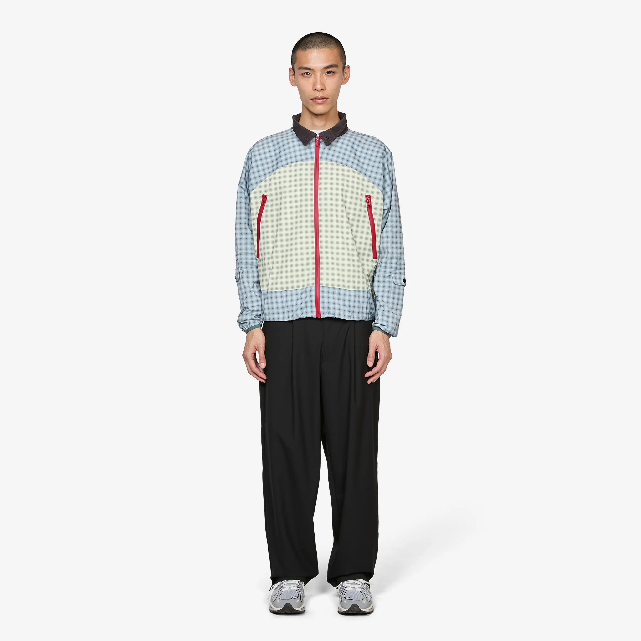 Double Plaid Windbreaker Jacket Multicolor - Image 7