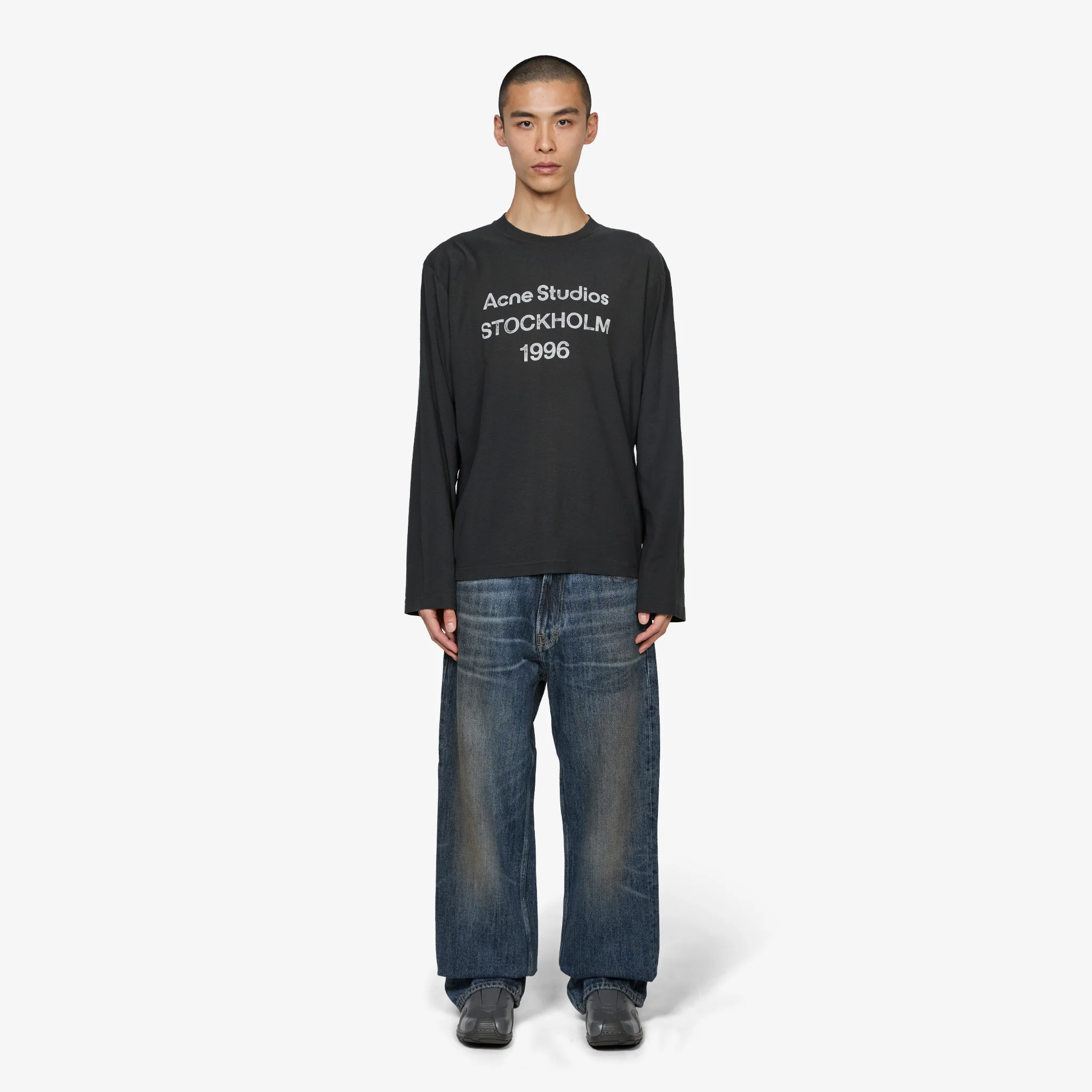 Edden 1996 Longsleeve T-Shirt Faded Black - Image 4