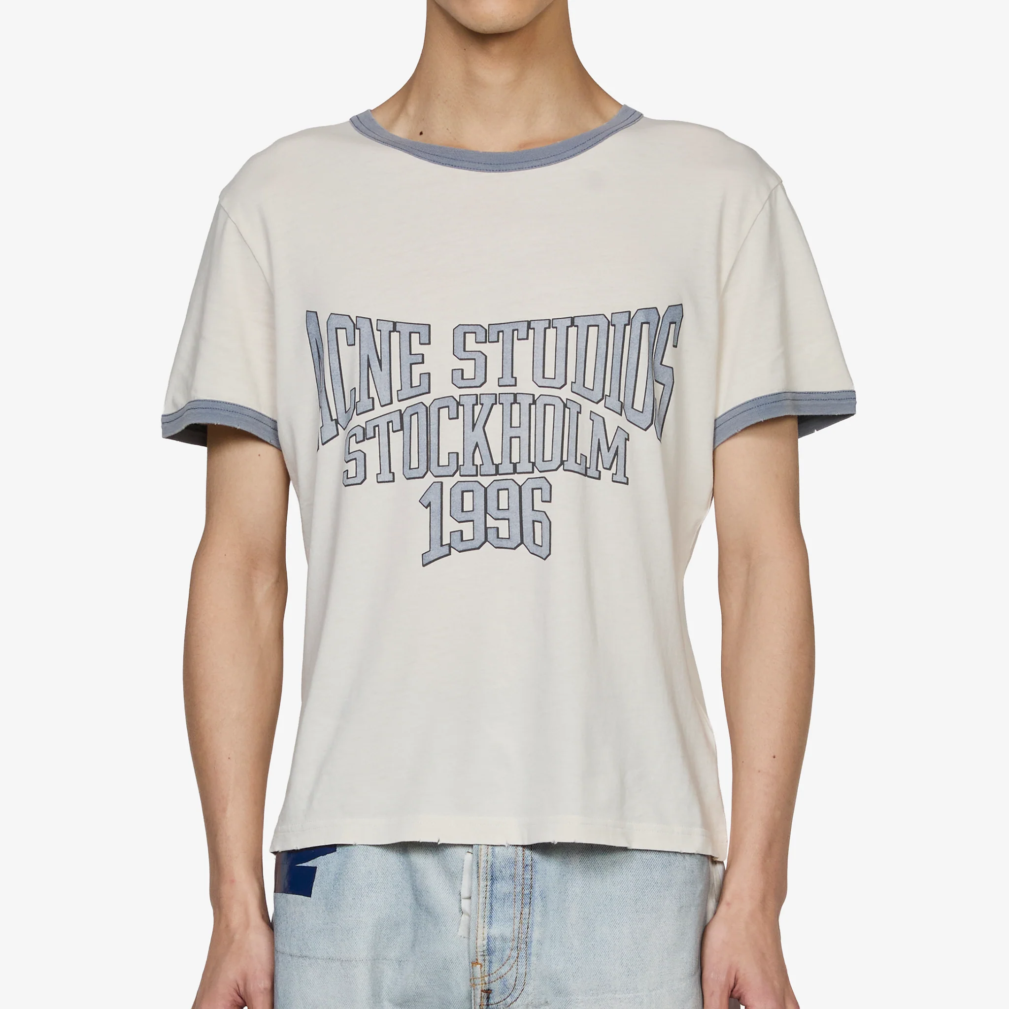 Eram College T-Shirt Off White | Grey Blue - Image 3