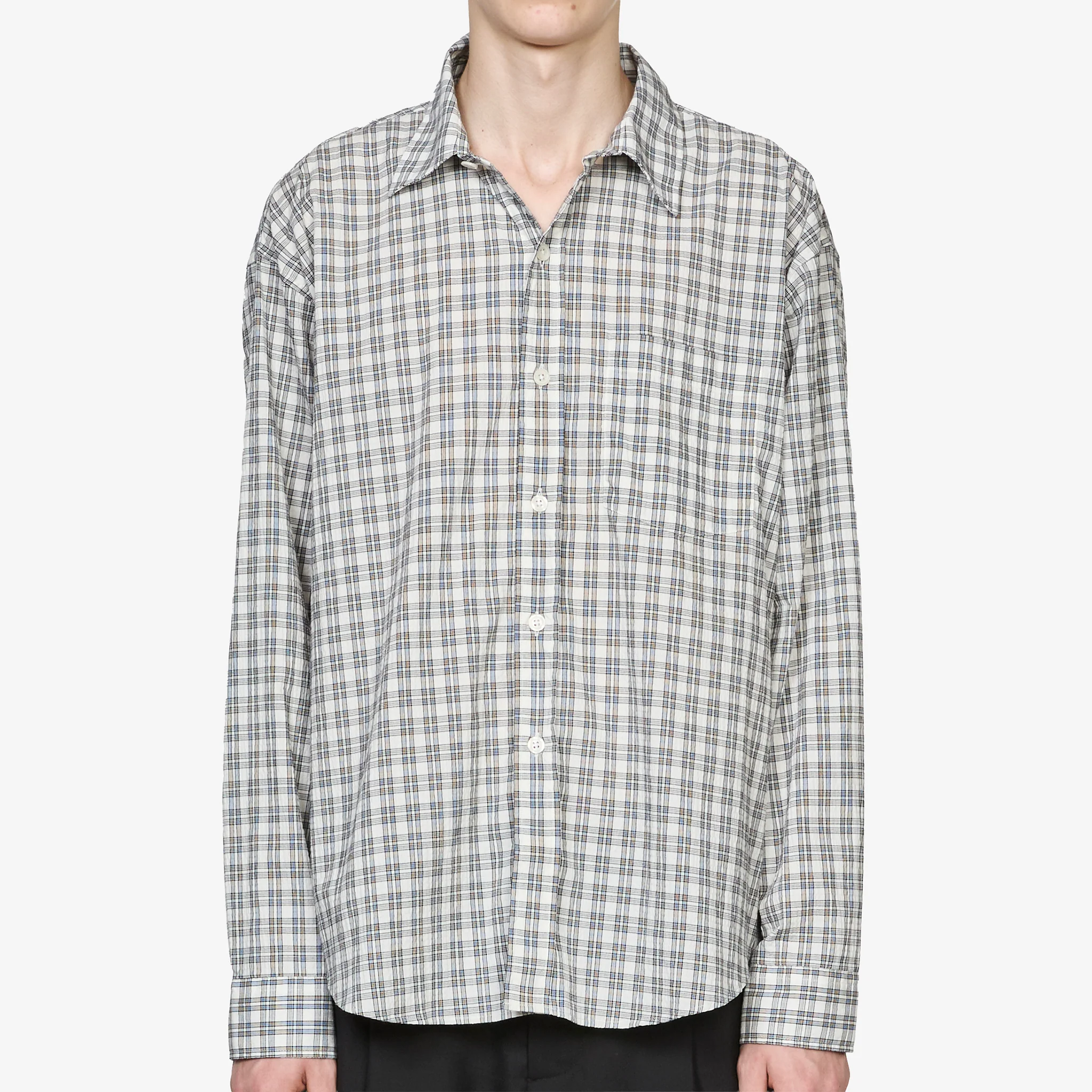 Executive Shirt Off White Check - Image 5