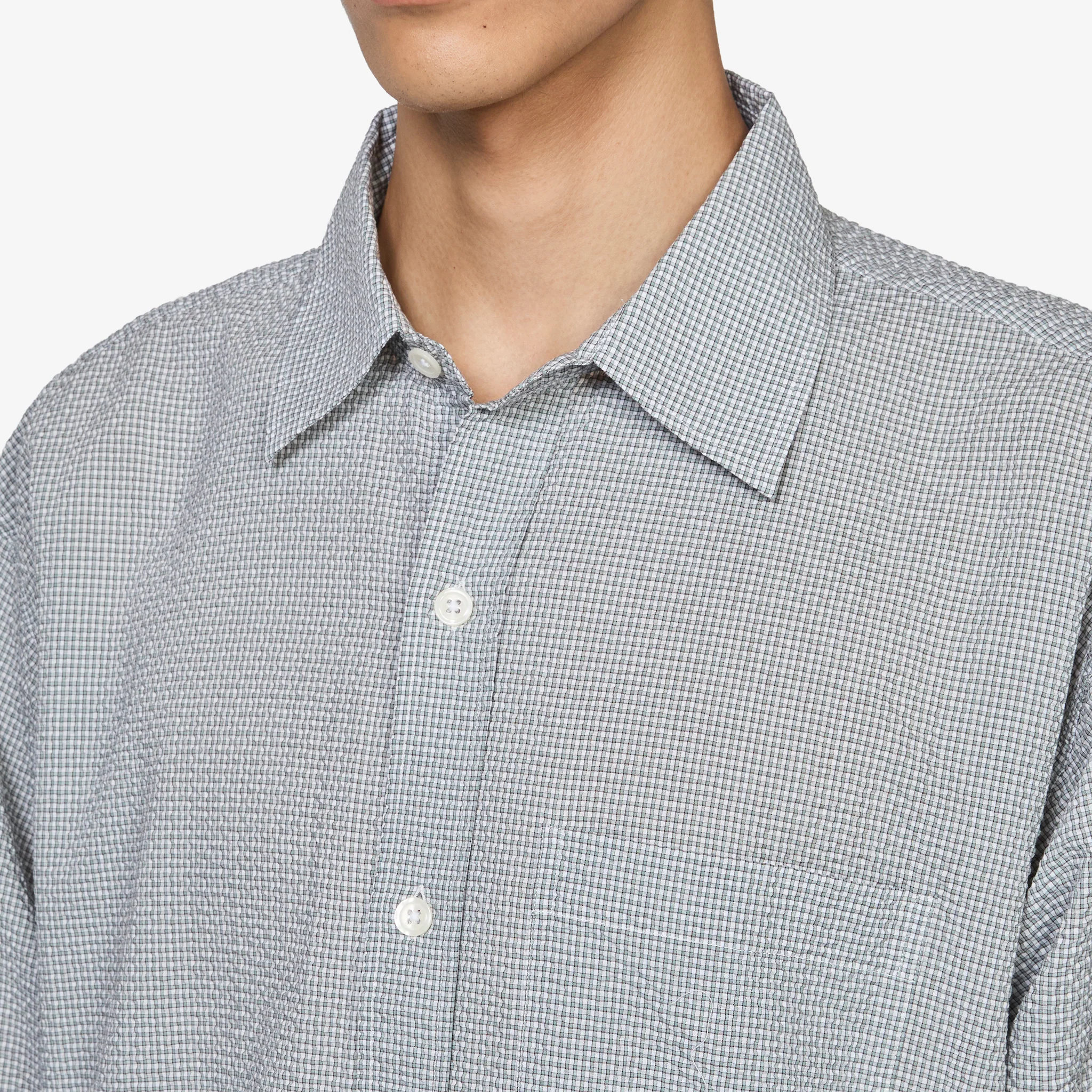 Executive Shirt Textured Bottle Grey Check - Image 2