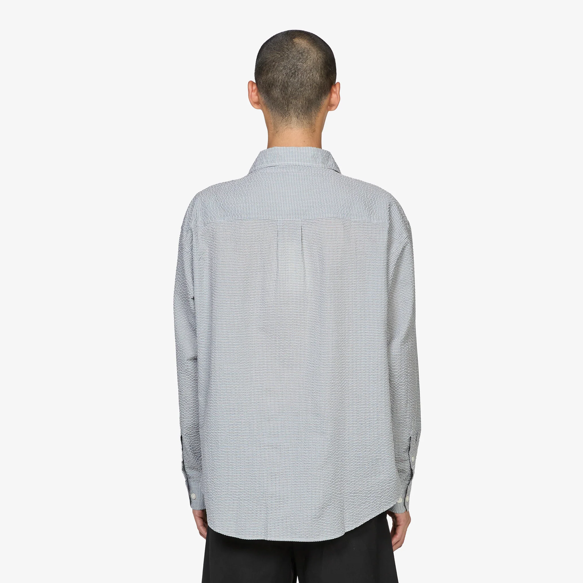 Executive Shirt Textured Bottle Grey Check - Image 3