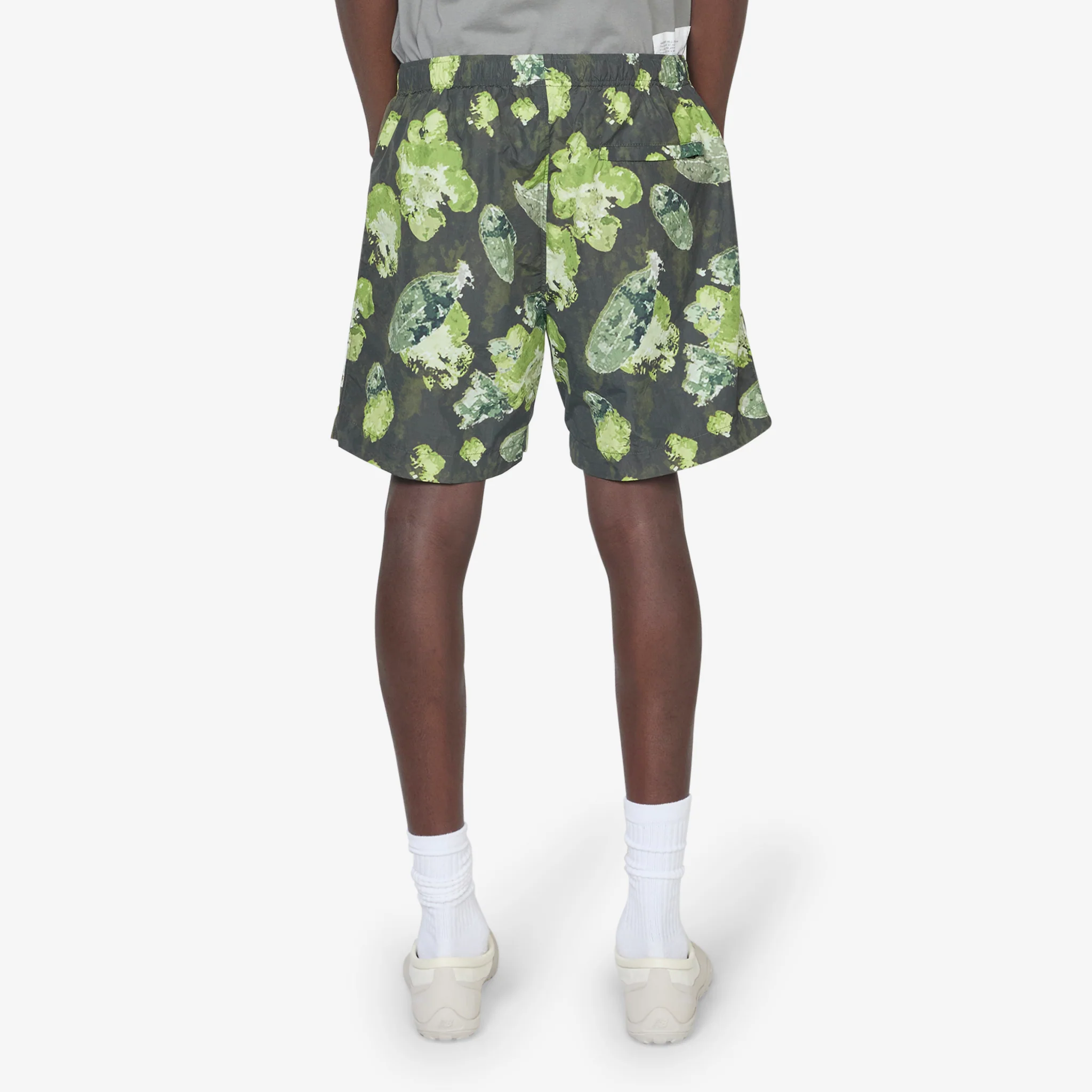 Flatt Nylon Flower Printed Swim Shorts Thyme - Image 3