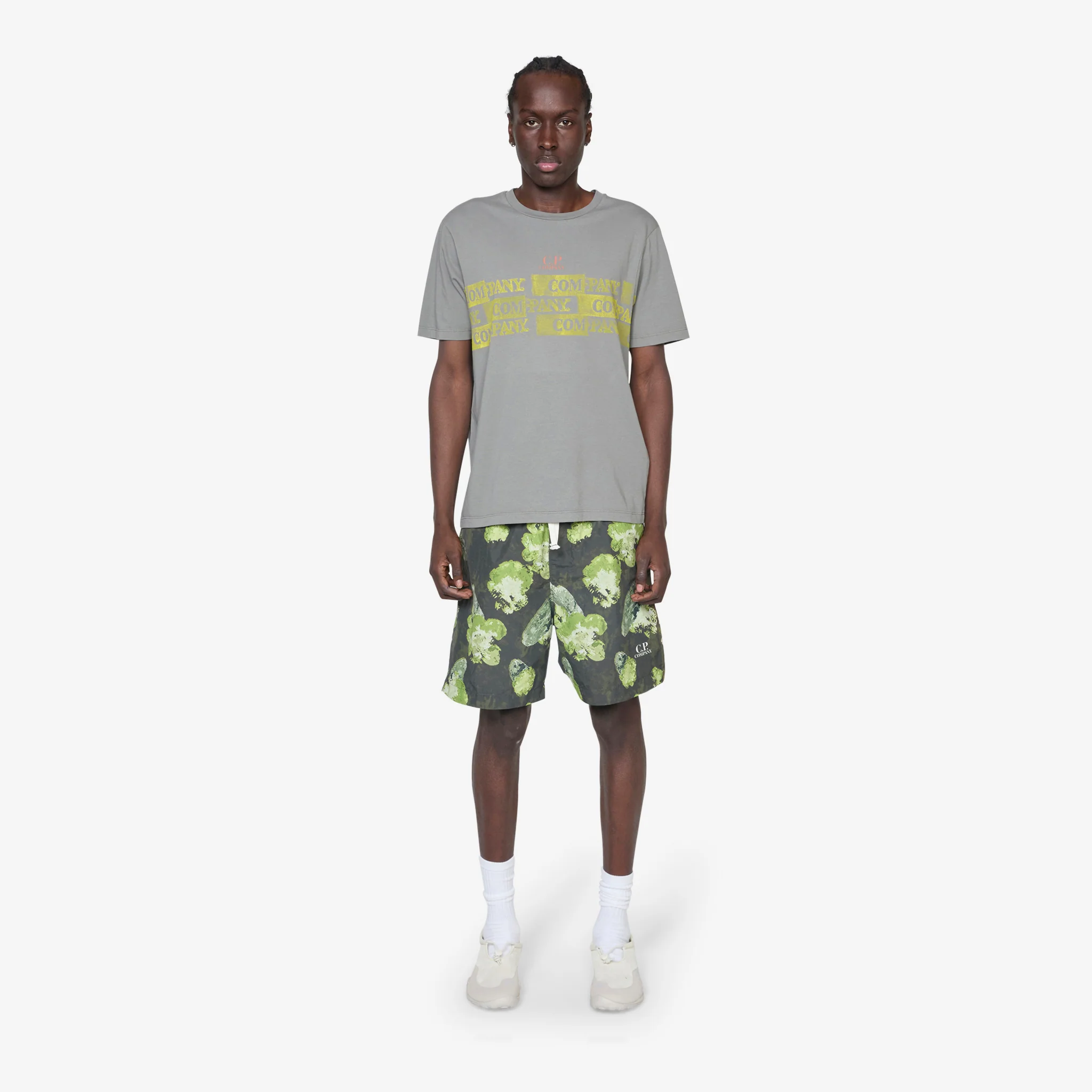 Flatt Nylon Flower Printed Swim Shorts Thyme - Image 4