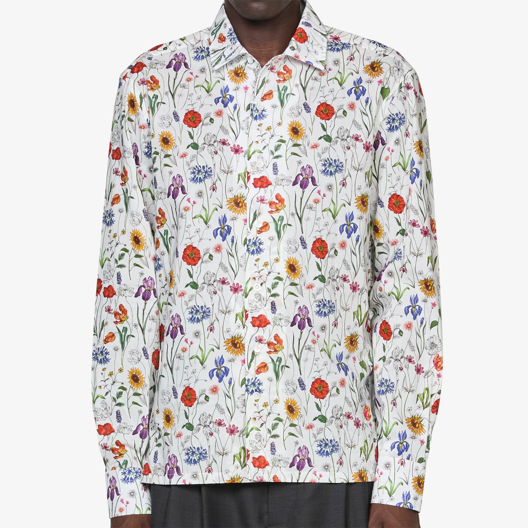 Floral Shirt White | Red | Purple - Image 5