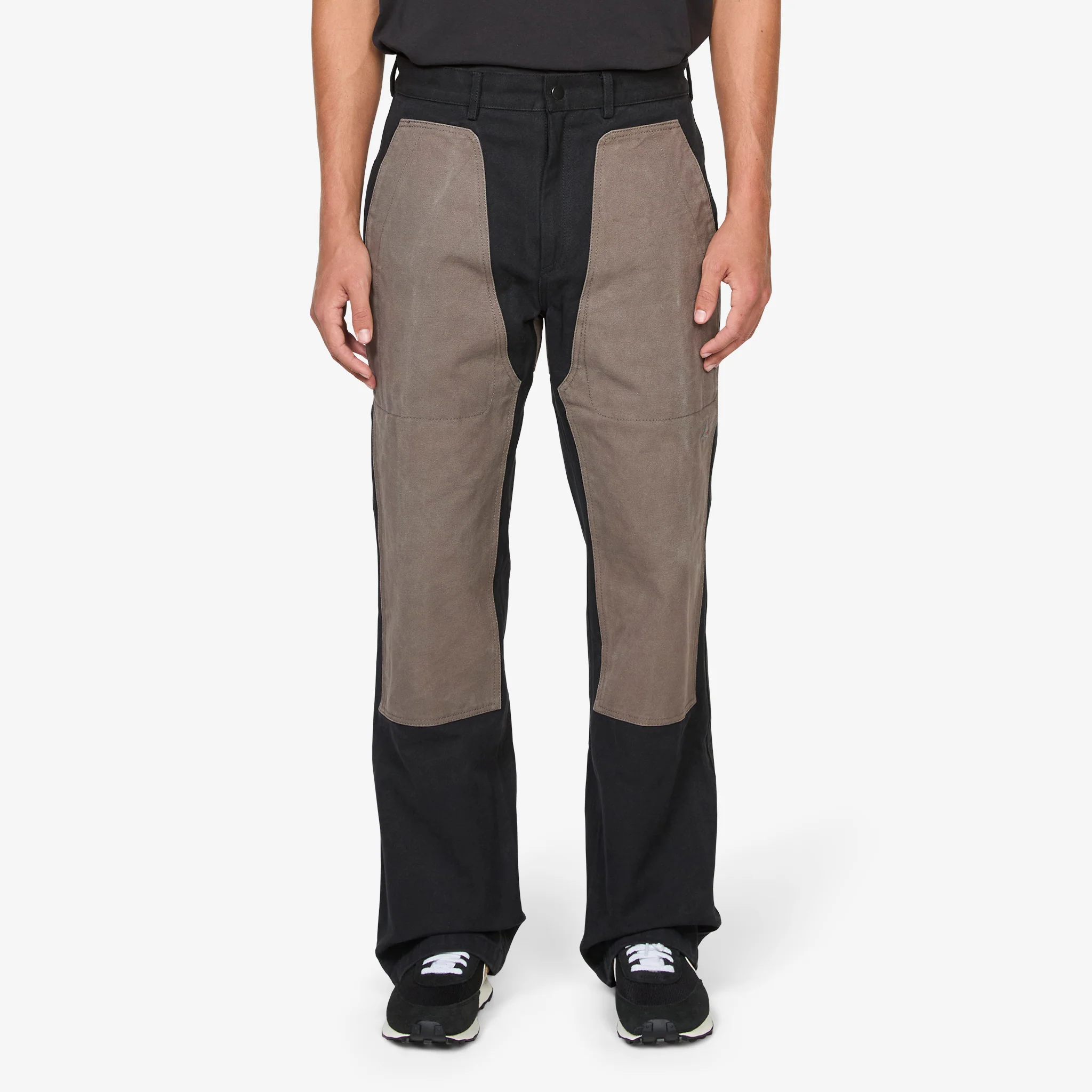 Fomes Double Knee Washed Canvas Pant Black Grey