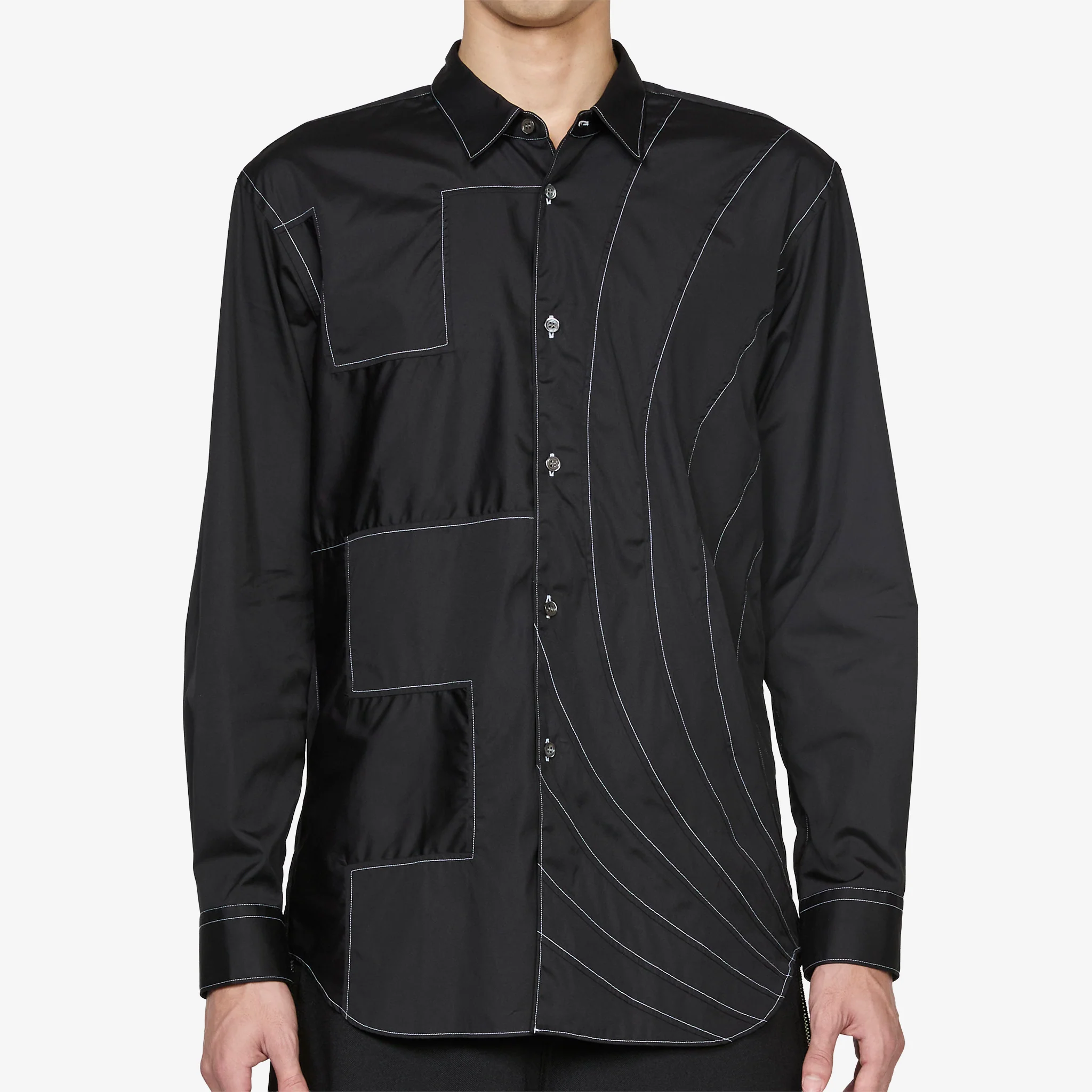 Geometric Shirt Black - Image 2