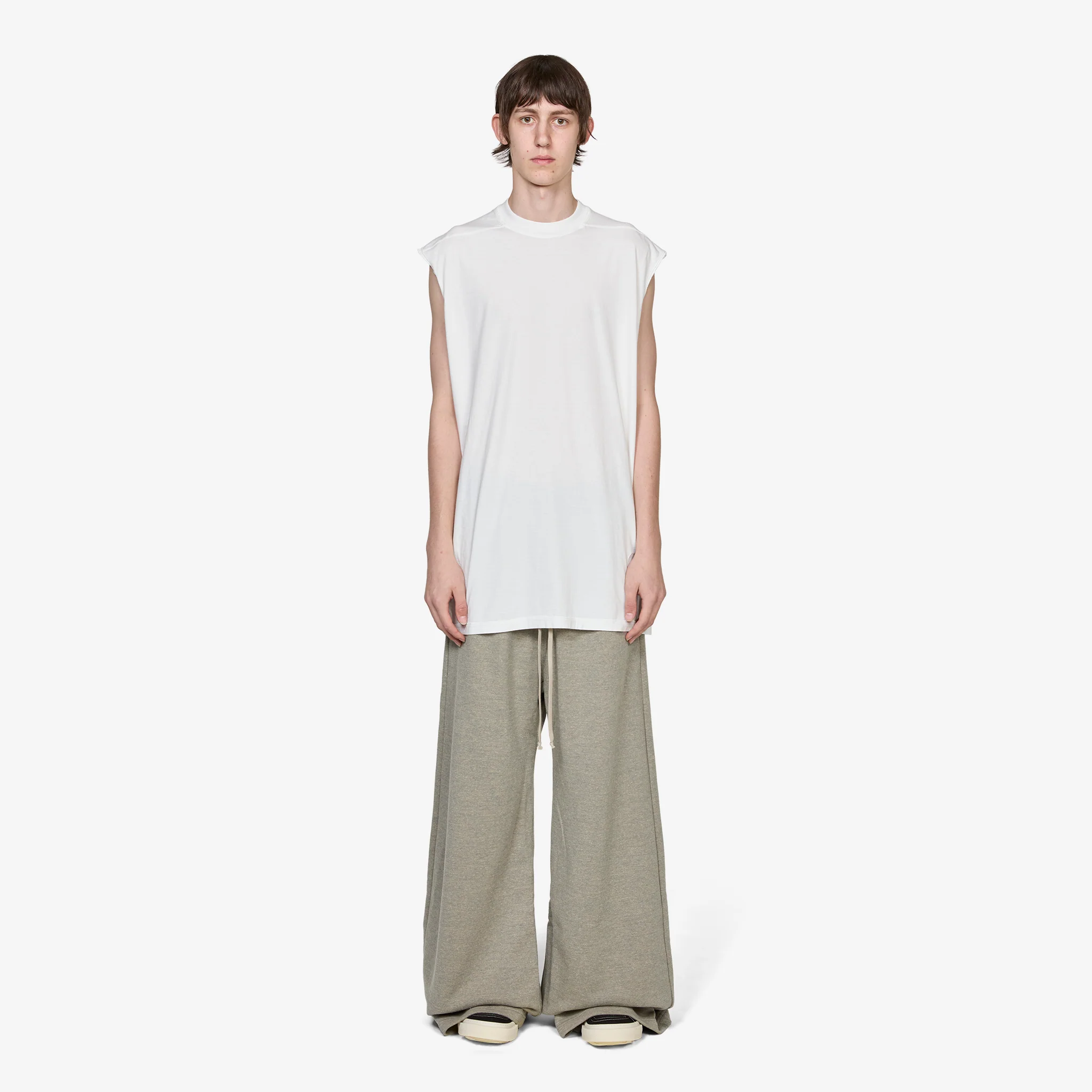 Geth Belas Sweat Pants Grey Melange Felpa Jersey - Image 4