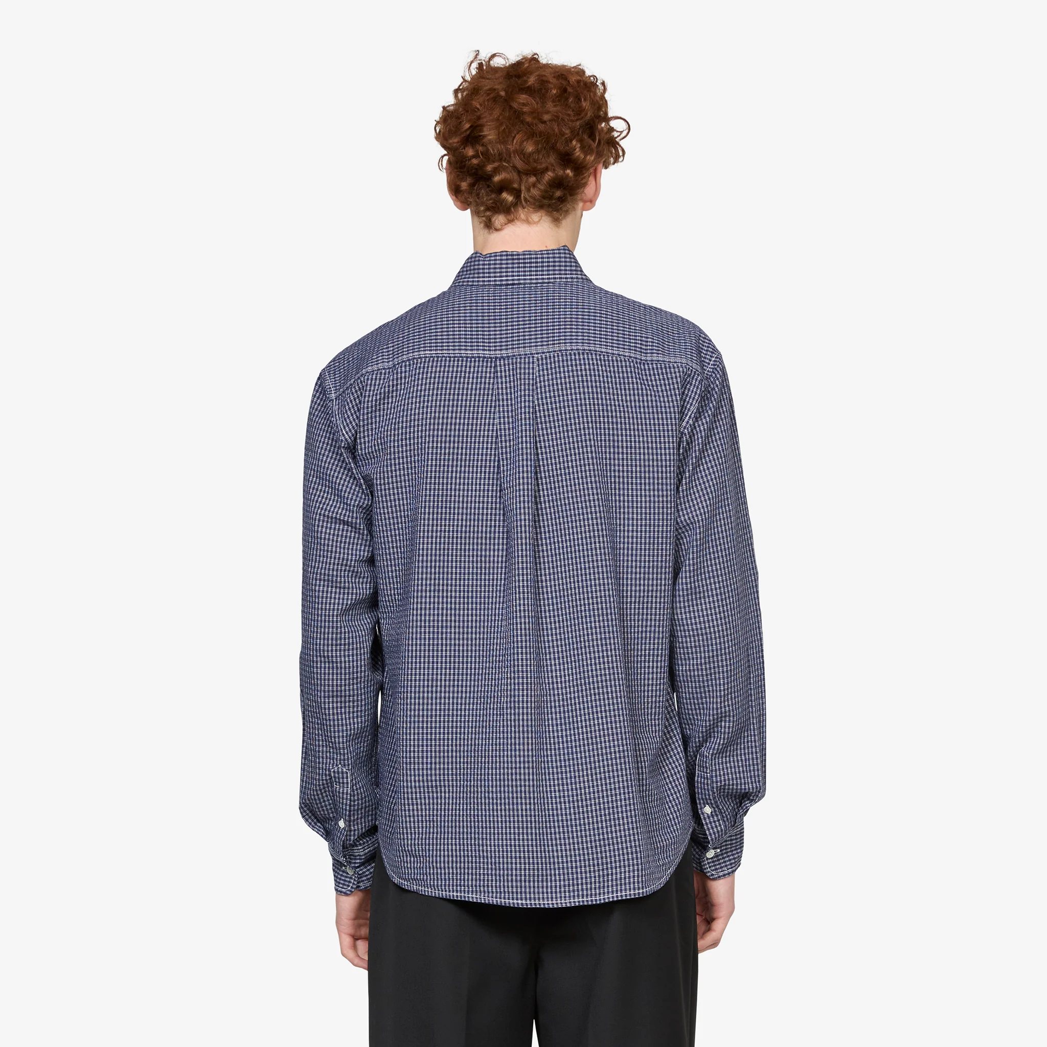 Grant Shirt Navy Check - Image 4