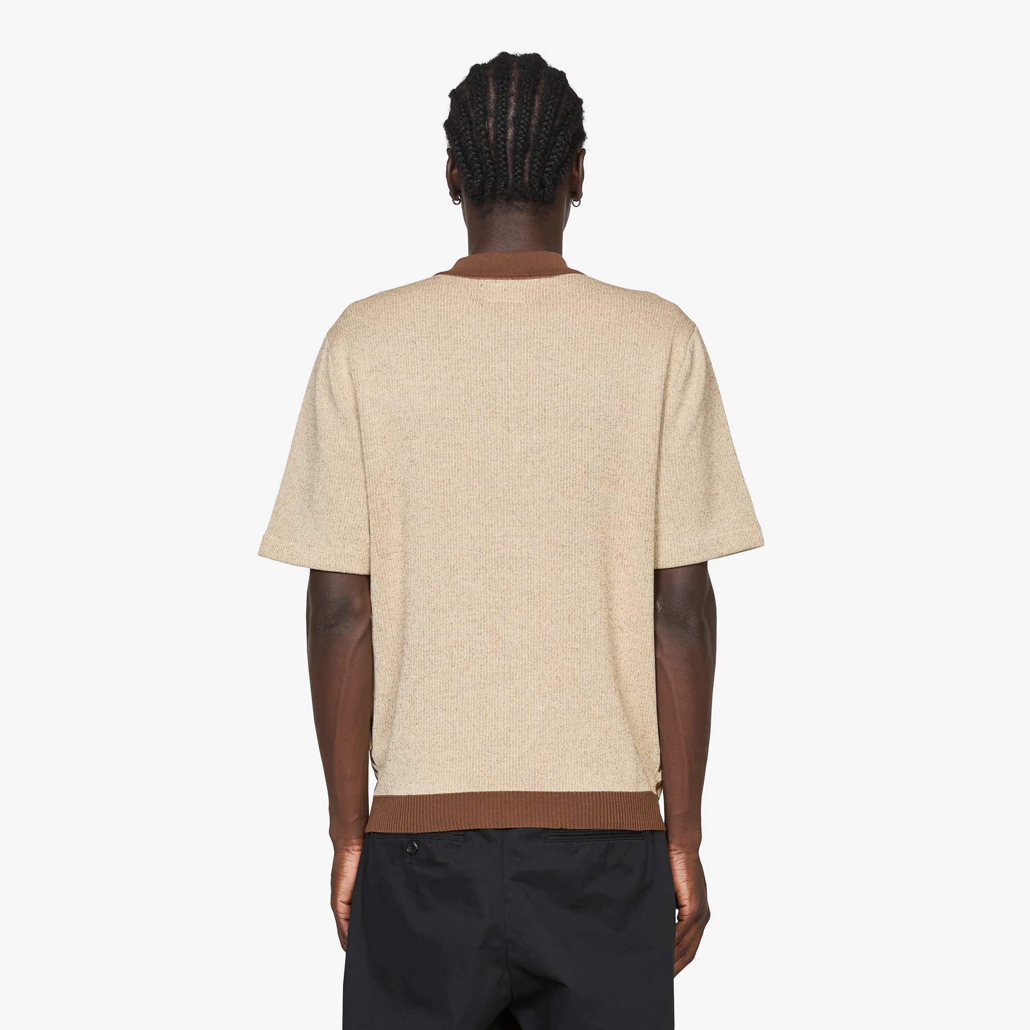 Half Zip Knit Polo Animal Jacquard Giraffe - Image 2