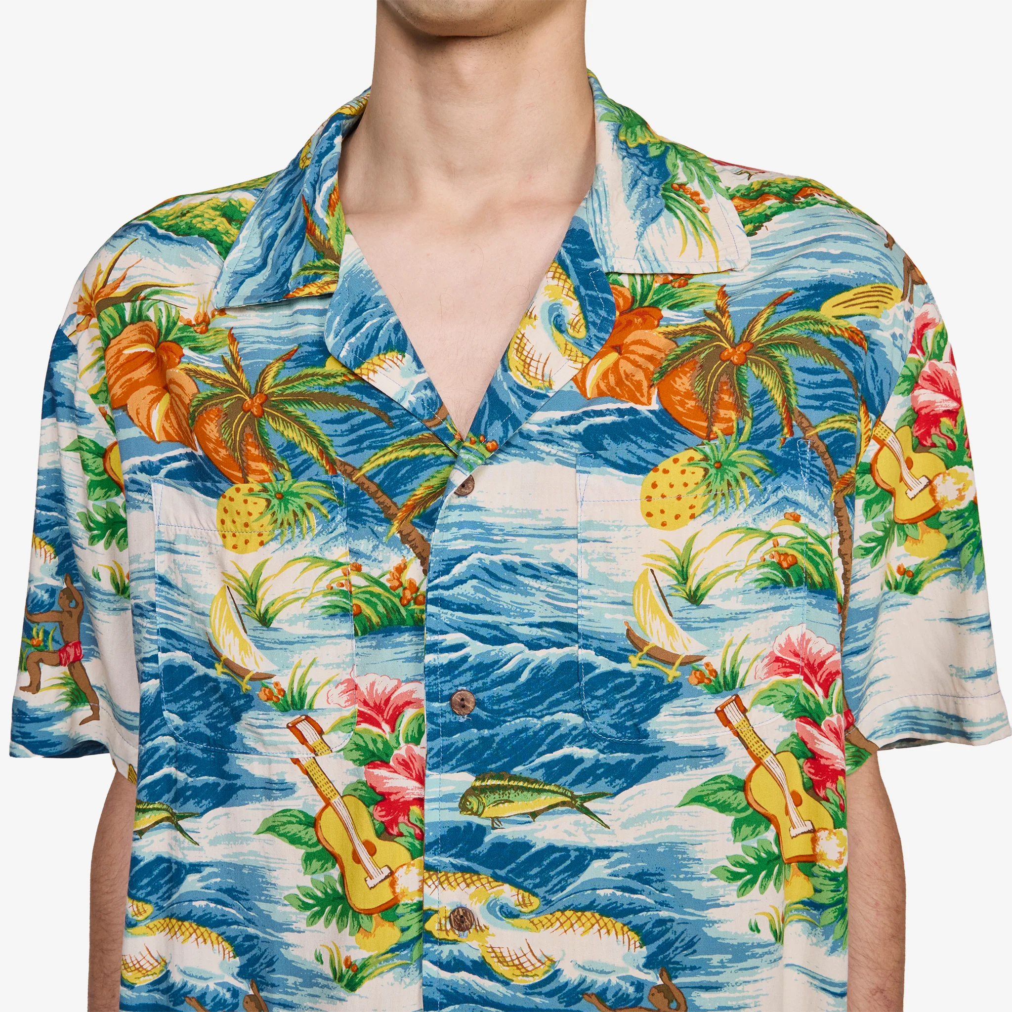 Hawaiian Vacation Shirt Blue - Image 3