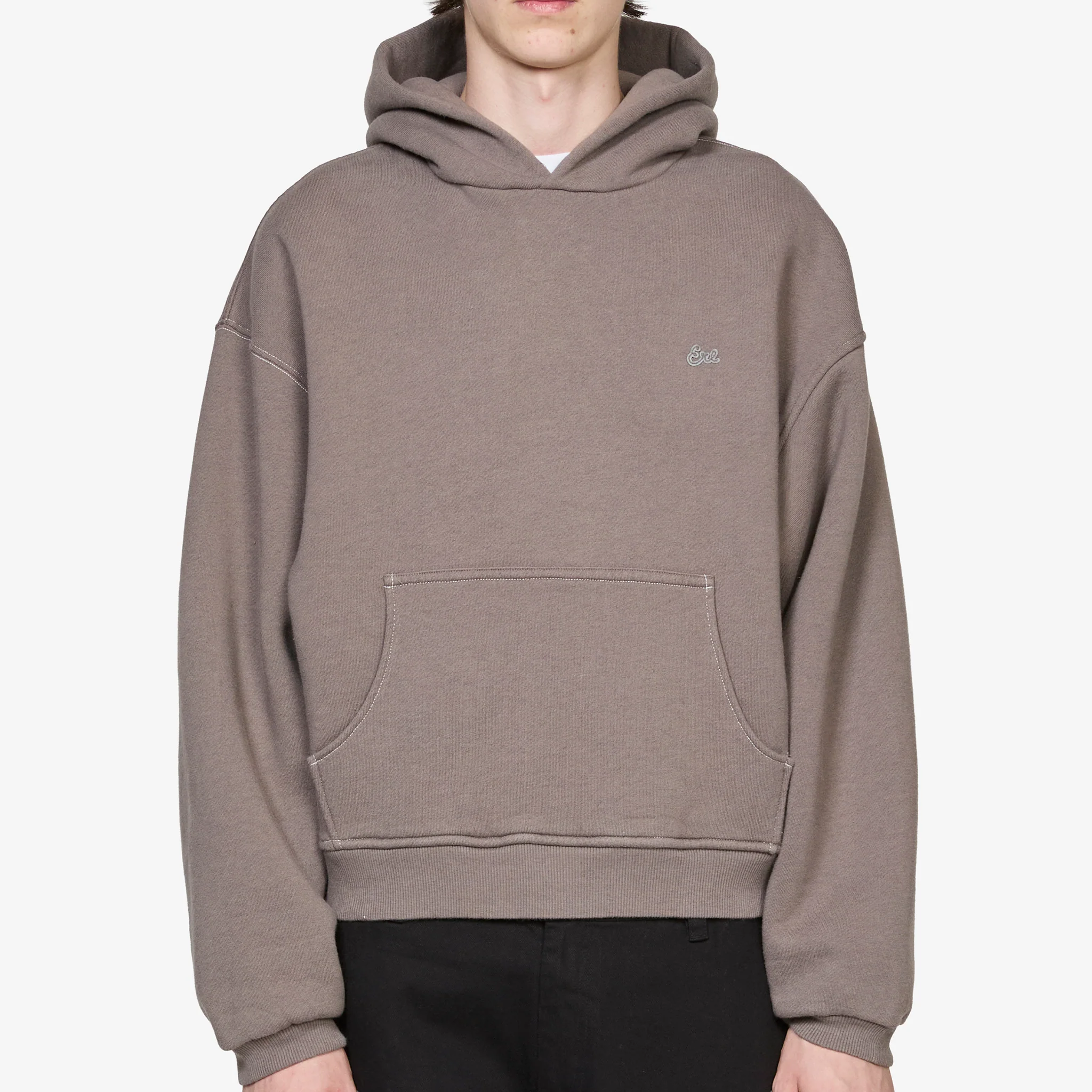 Heathered Hoodie Taupe - Image 4