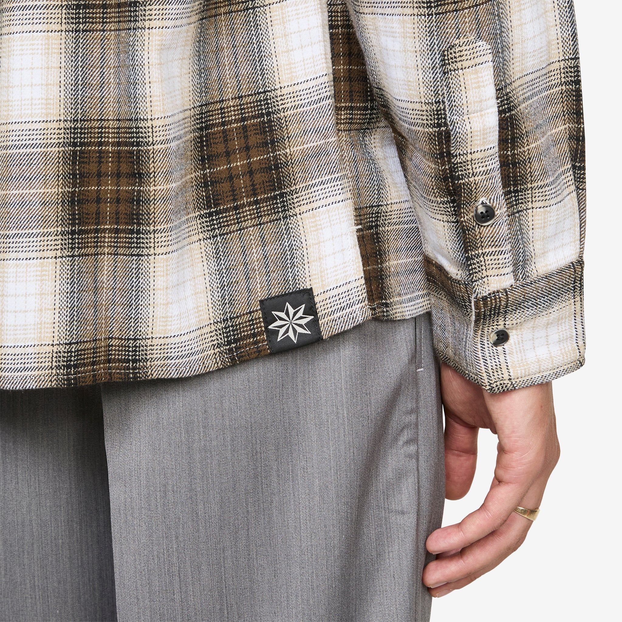 Hold Longsleeve Shirt Brown Check - Image 2