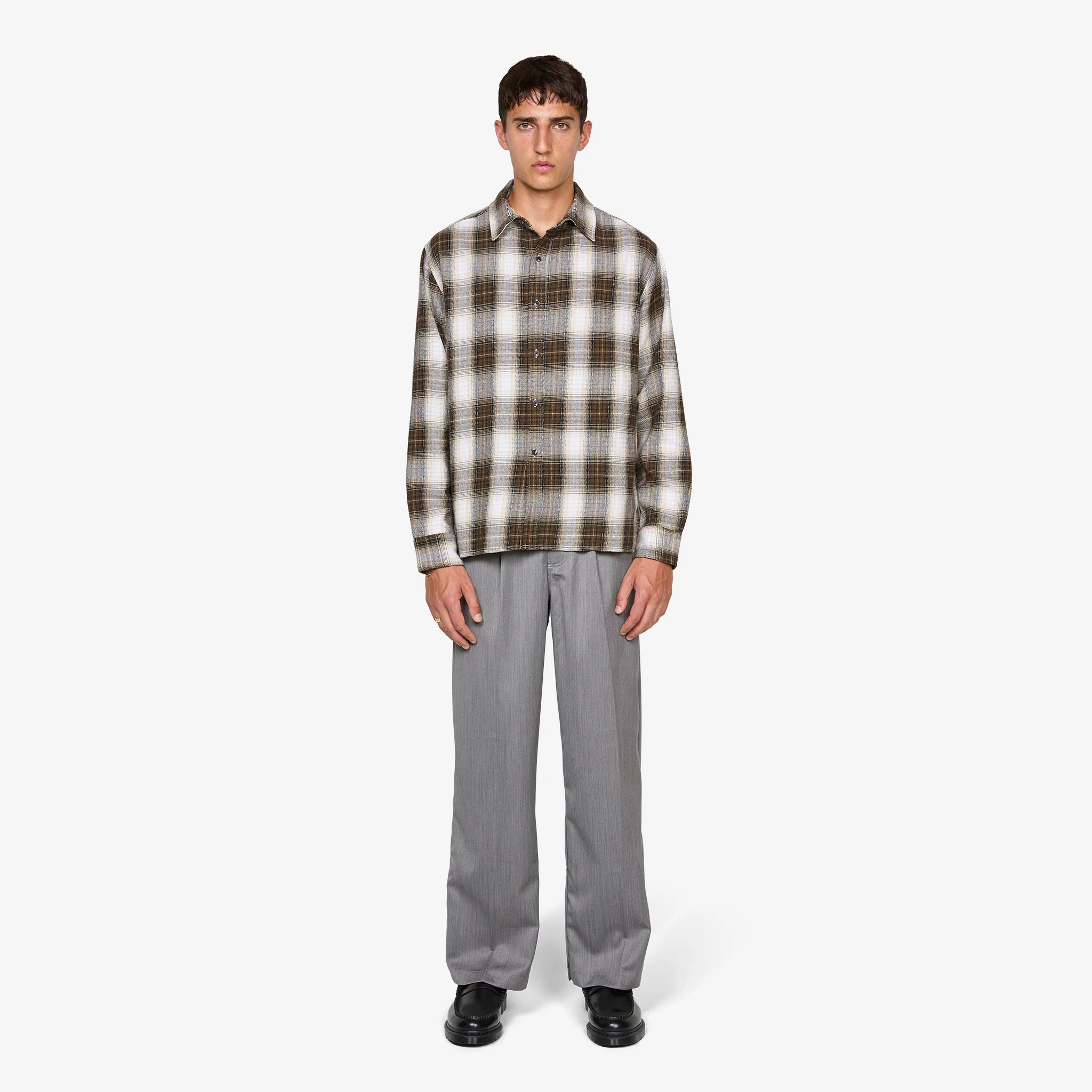 Hold Longsleeve Shirt Brown Check - Image 5