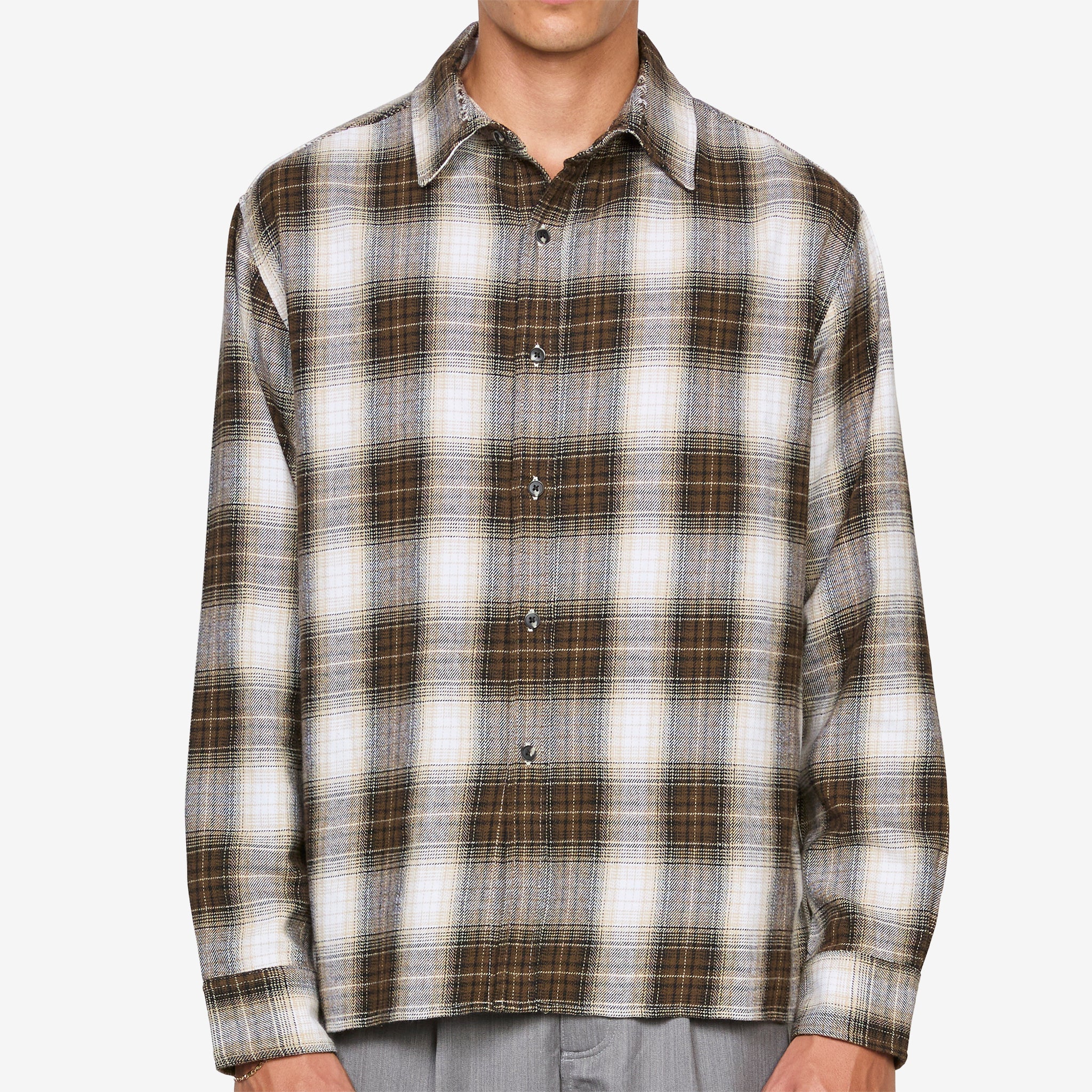 Hold Longsleeve Shirt Brown Check - Image 6