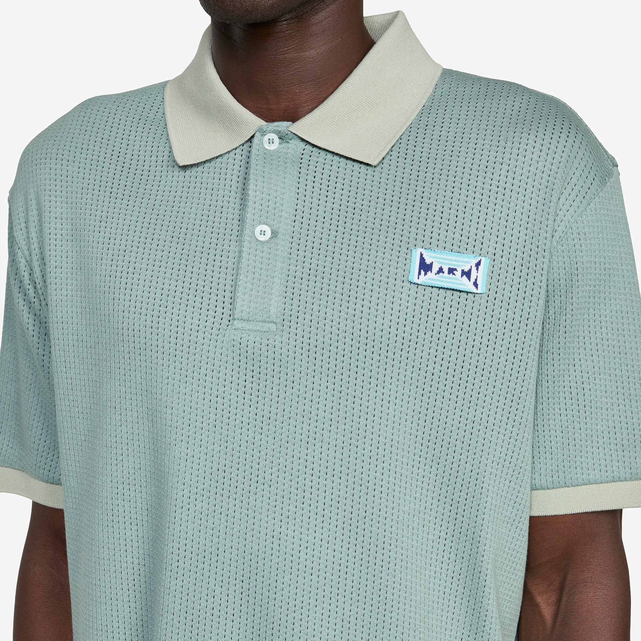 Jacquard Polo Shirt Baltic - Image 2